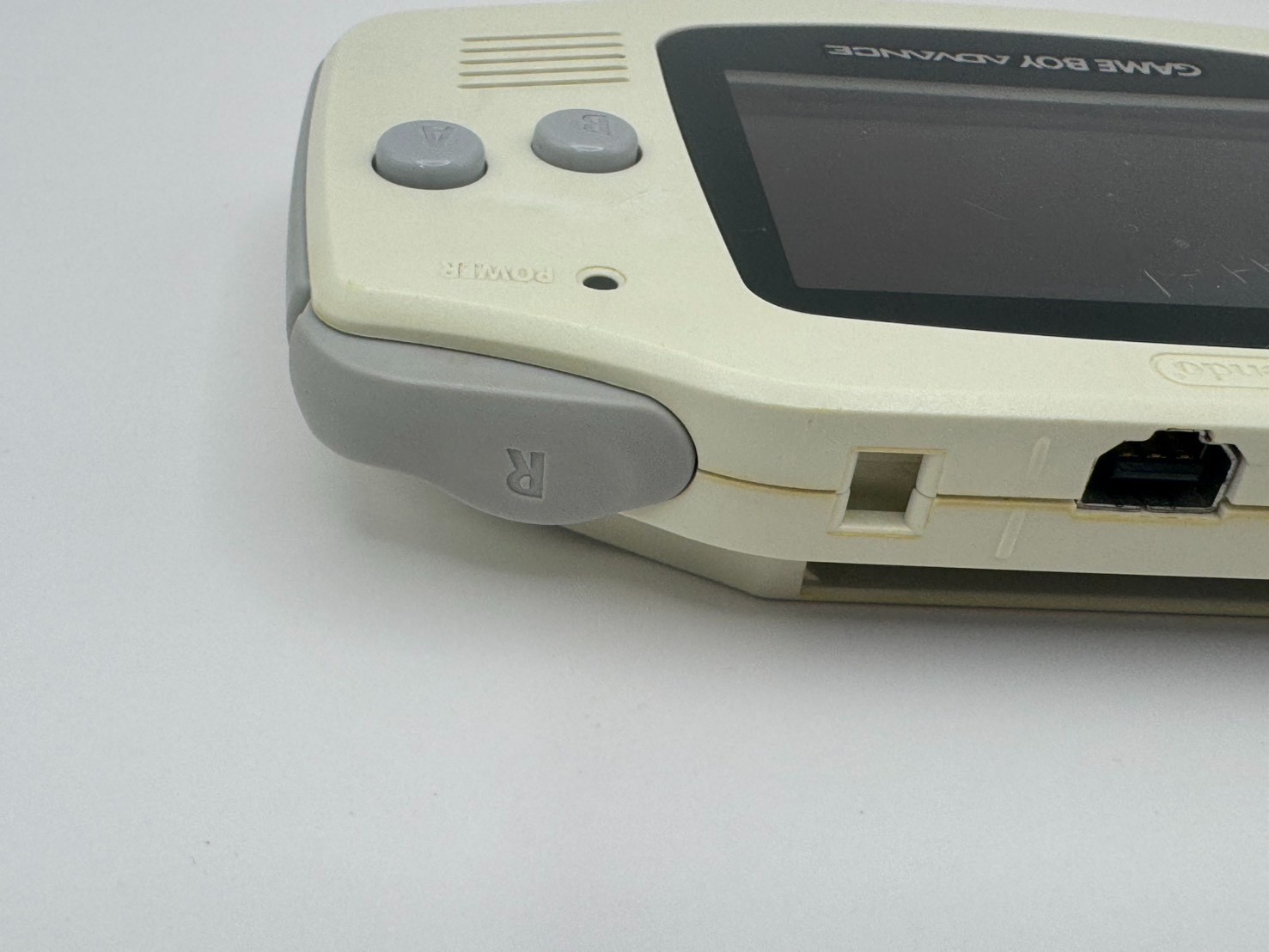 Nintendo Game Boy Advance White AGB-001 Console Tested LCD Dark Marks Japan