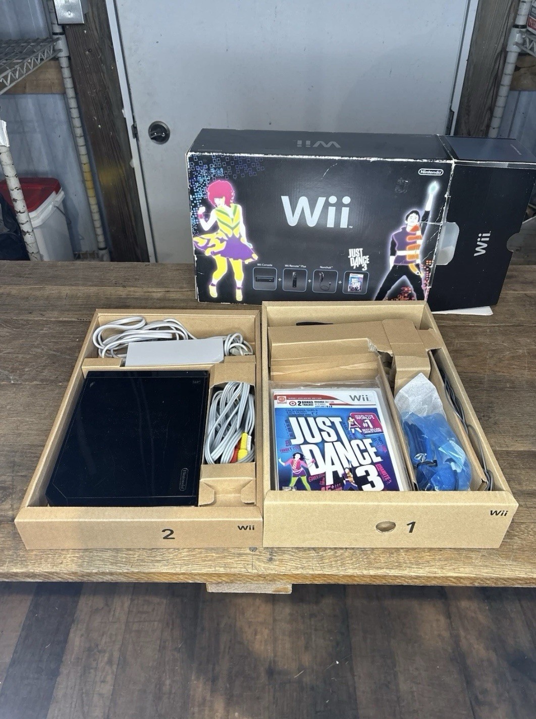 Nintendo Wii JUST DANCE 3 Console Bundle System Black Edition
