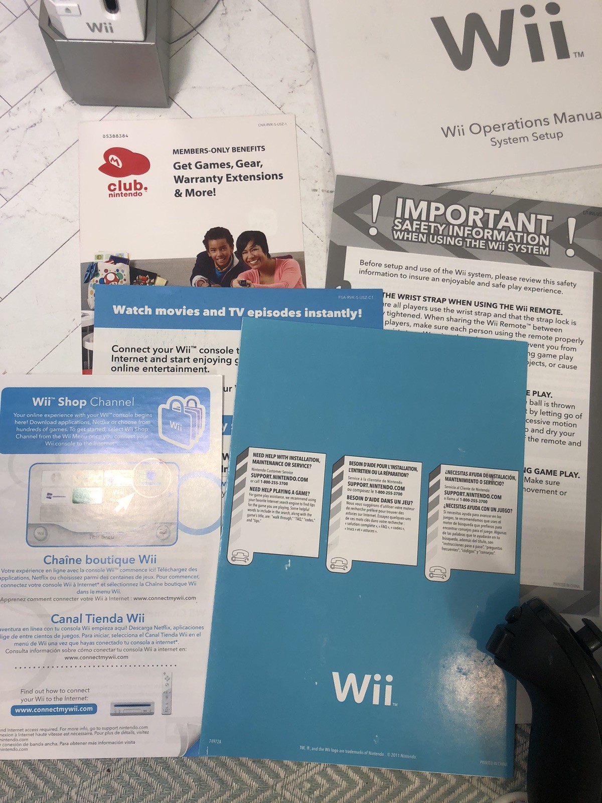 Nintendo Wii Console Bundle w/ 4 Controllers + 4 Motion Plus + 4 Nunchucks OEM!