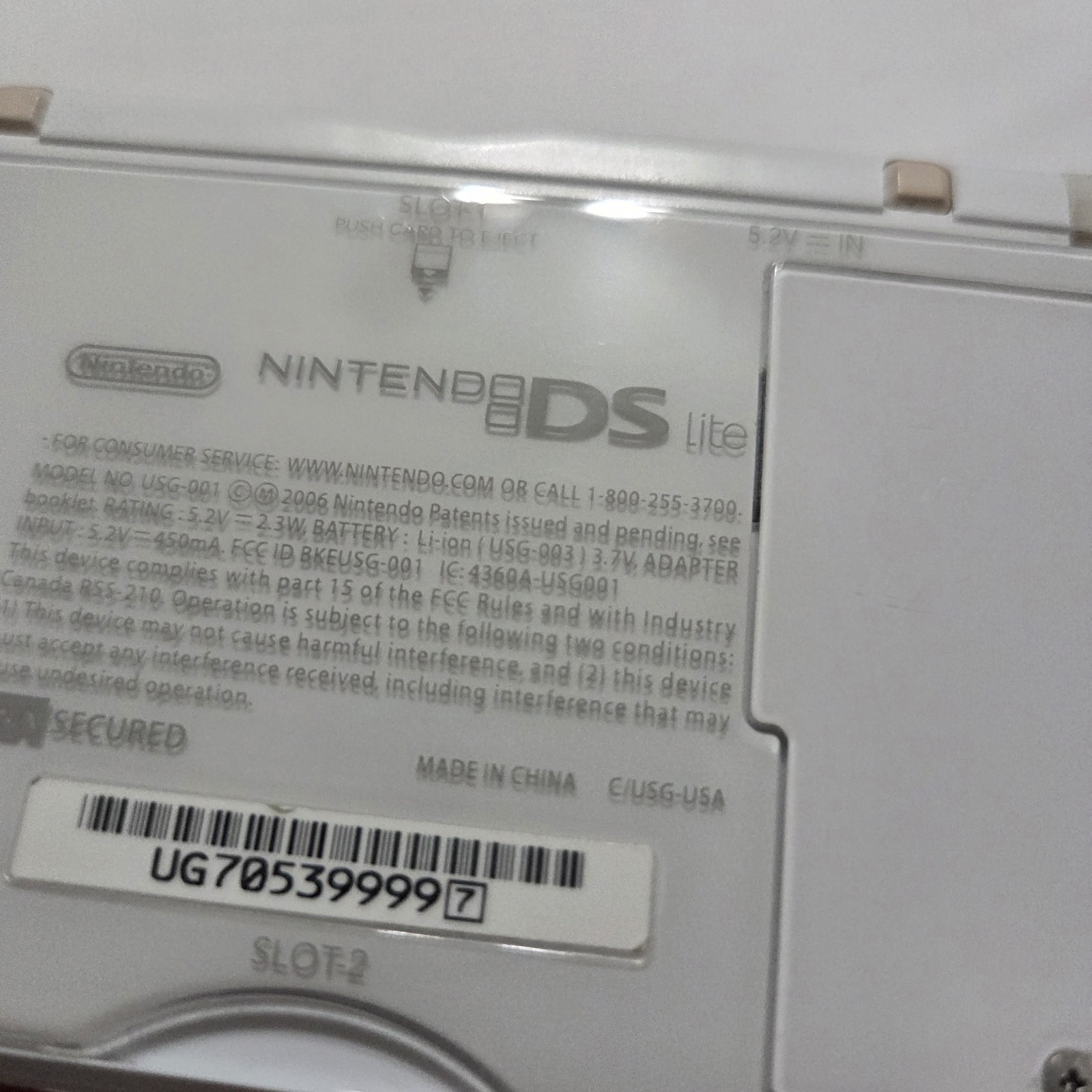 Broken Nintendo DS Lite White Handheld Console Multiple Issues Turns On – READ