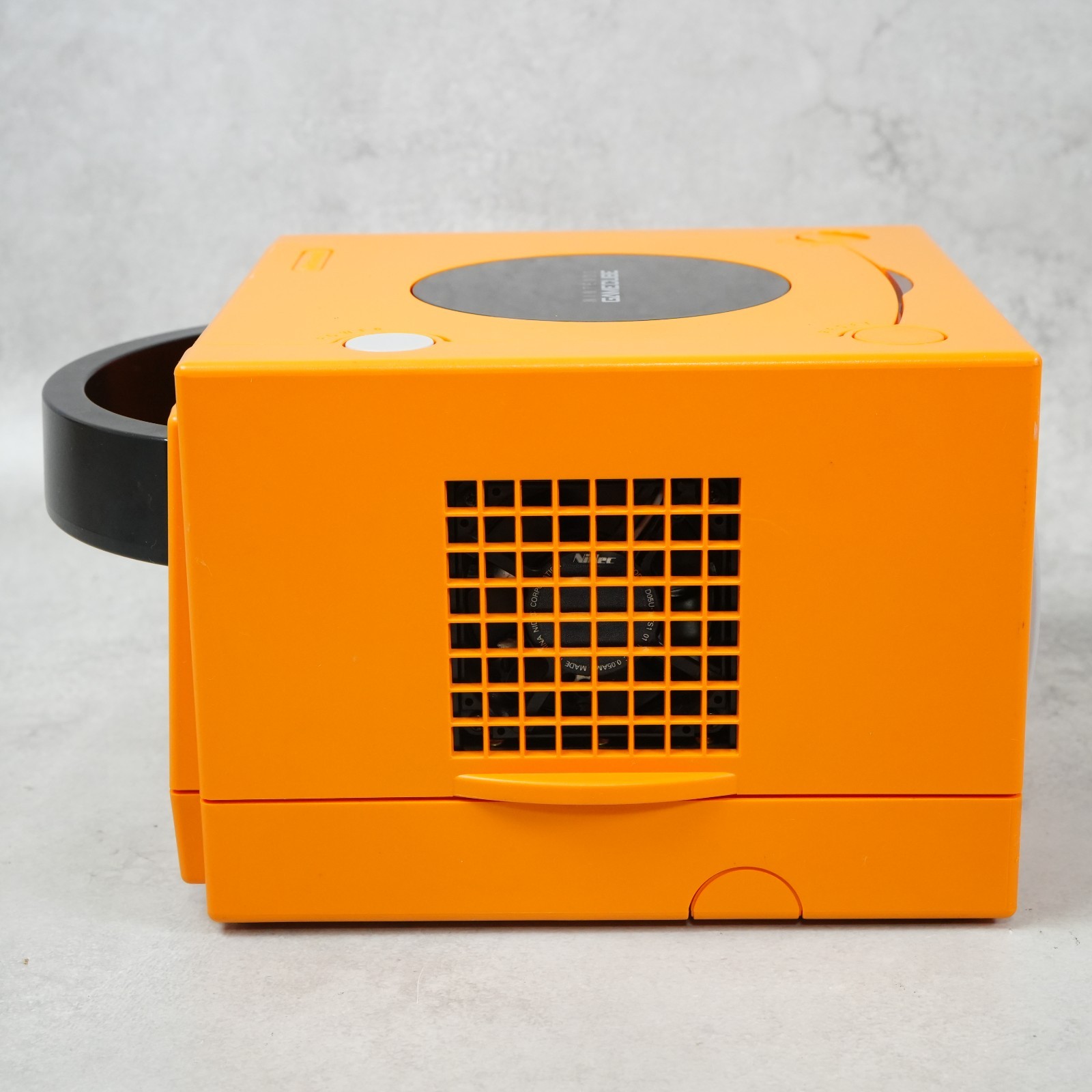 GameCube Orange Console DOL-001 NTSC U-C/J Region Switch Mod Nintendo w/ Cable