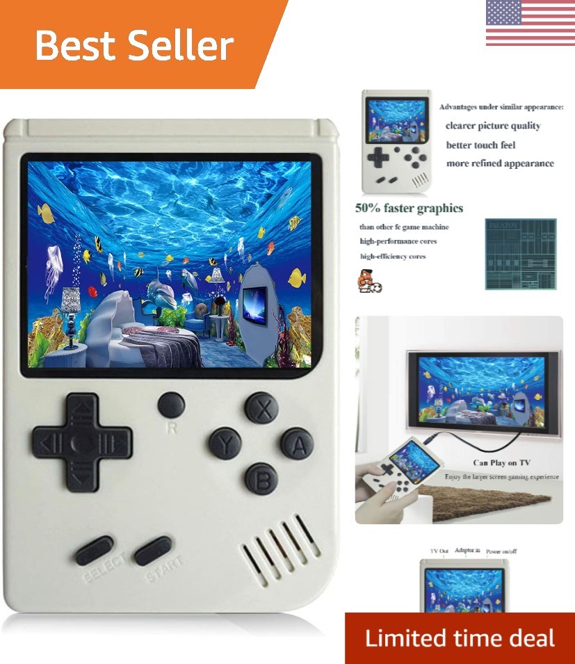 Lightweight Handheld Console – 168 Classic Games for Retro Gaming Lovers
