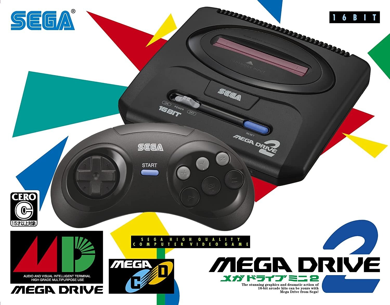 Sega Mega Drive mini 2 console and controller