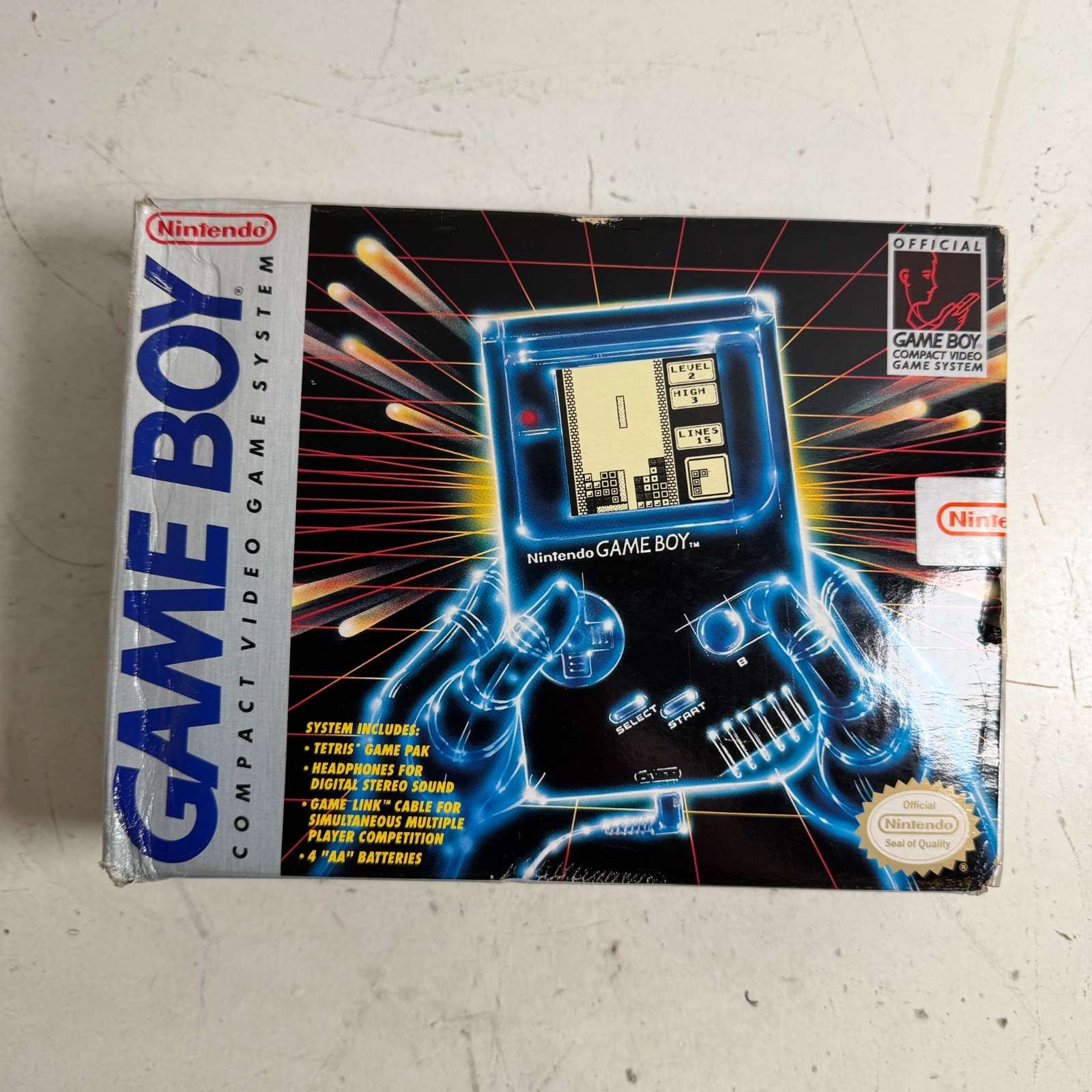 Vintage 1989 Nintendo Game Boy Multiplayer Compact Video Game System – Box Only