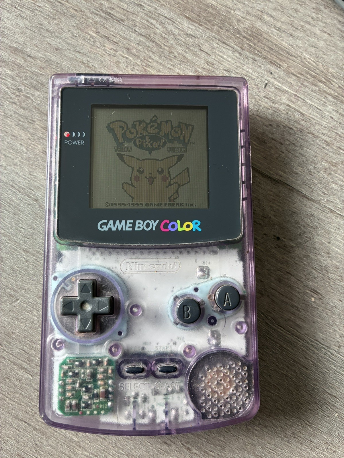 Nintendo Game Boy Color Atomic Purple Clear System Handheld Console CGB-001