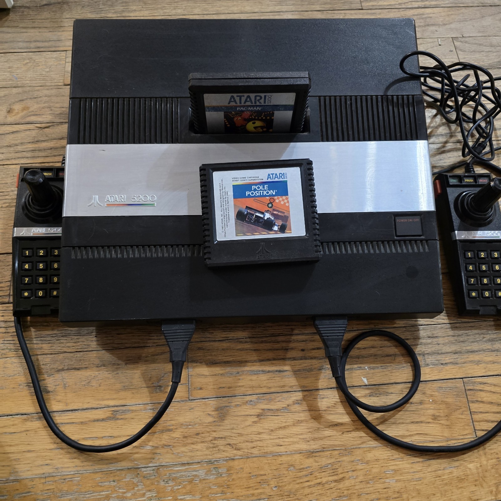 Vintage Atari 5200 Console w/ 2 Controllers & 2 Games. Untested.