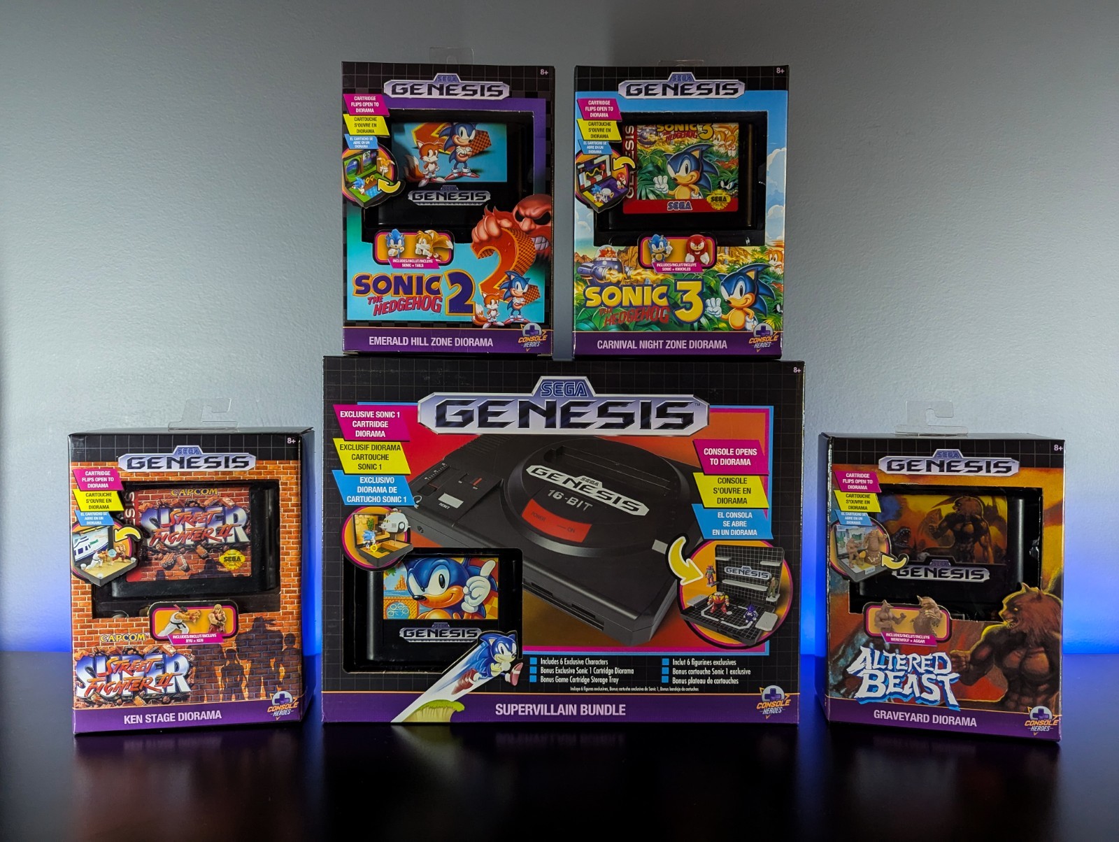 🔥 COMPLETE Sega Genesis Sonic Supervillain 5-Piece Set By Console Heroes 🔥