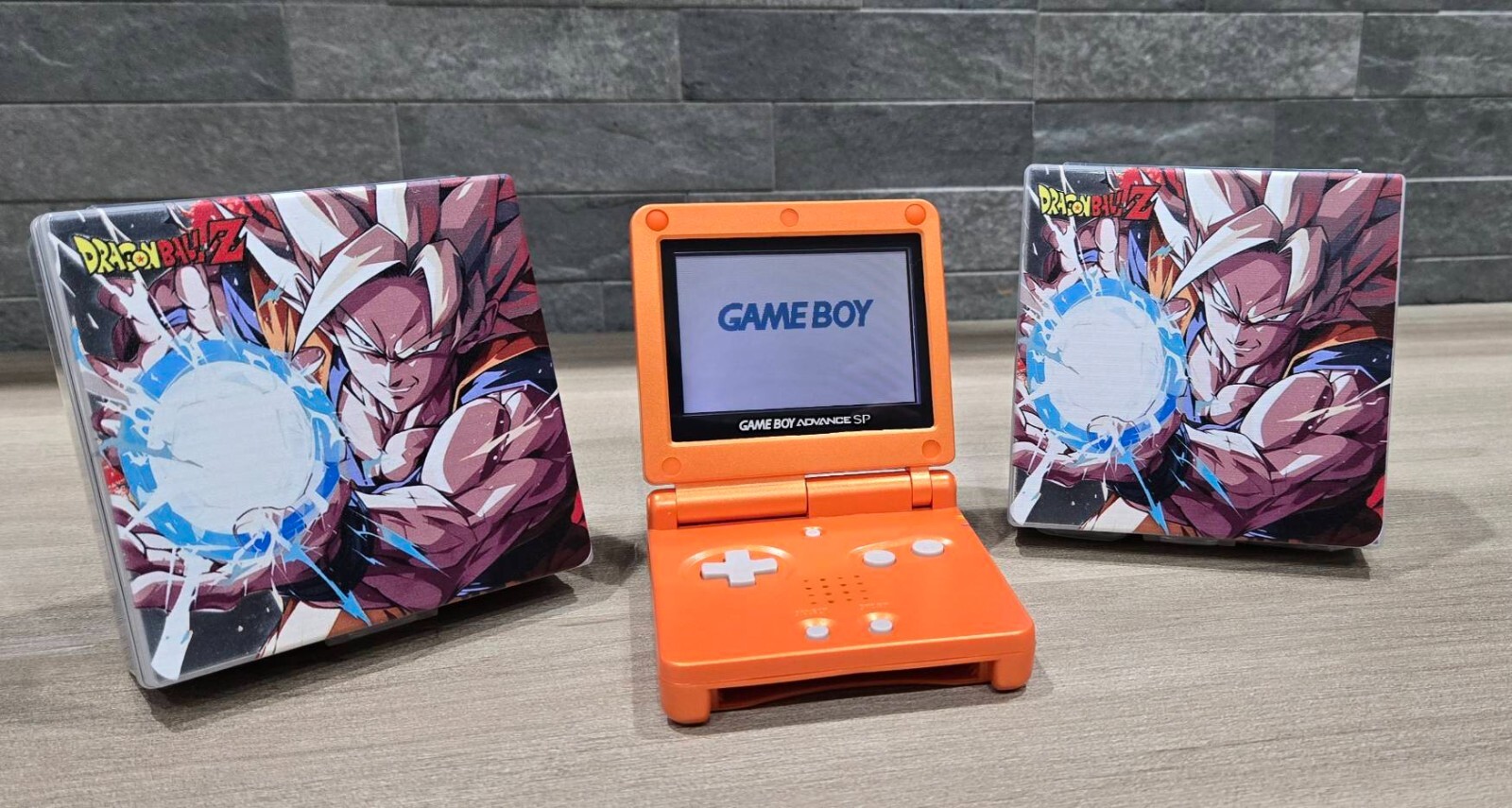Nintendo Gameboy Advance SP Dragon Ball Son Goku Glass Screen & New Battery
