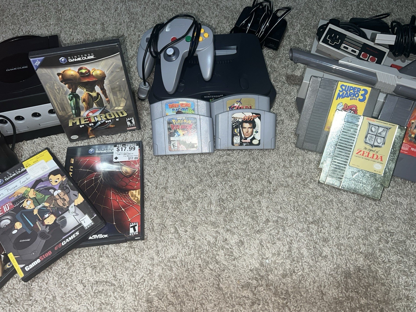 TESTED* RETRO NINTENDO Bundle with Accessories Controllers Games Etc See Pics