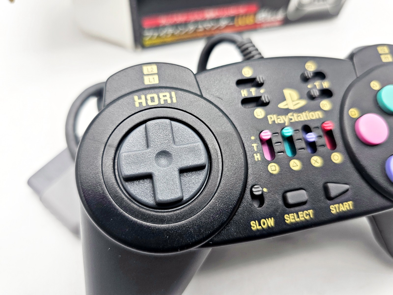 Playstation 1 Controller HORI Fighting Commander 10B Black