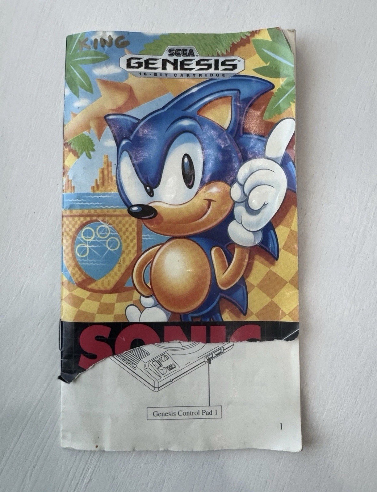 Sega Genesis 16- Bit Model Bundle w/Controller + 2 Sonic Games – Tested