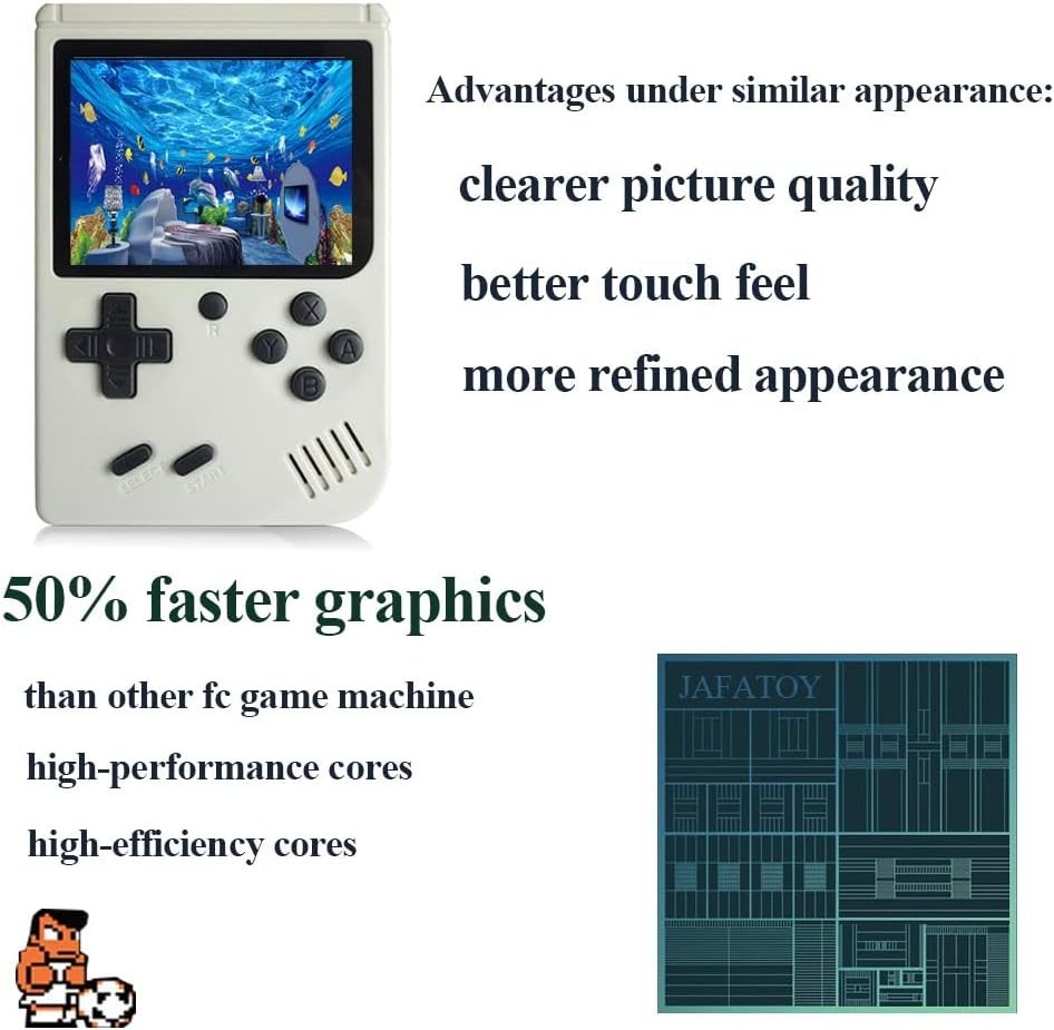 Compact Retro Gaming Console – 168 NES Games, Portable & TV Play Experience