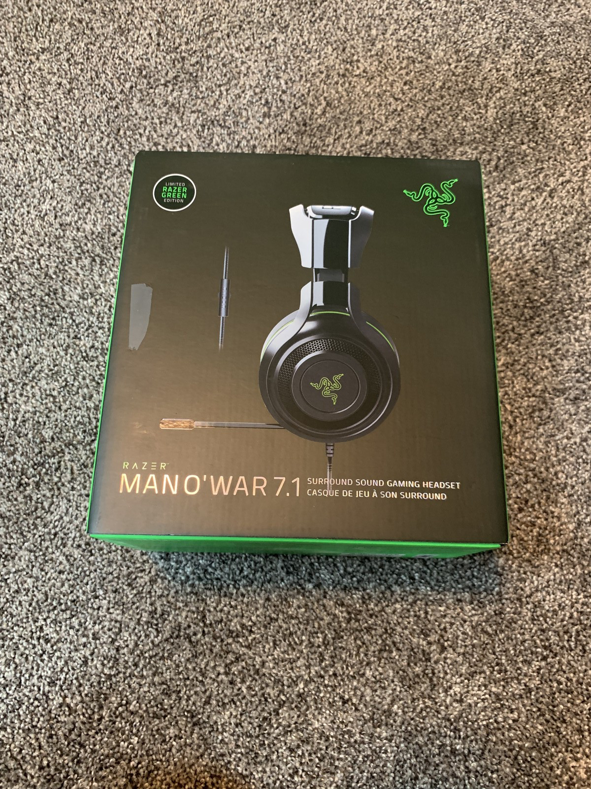 Microsoft Xbox One 500GB Console – Black – Razer Man O War 7.1 – Red Xbox Contro