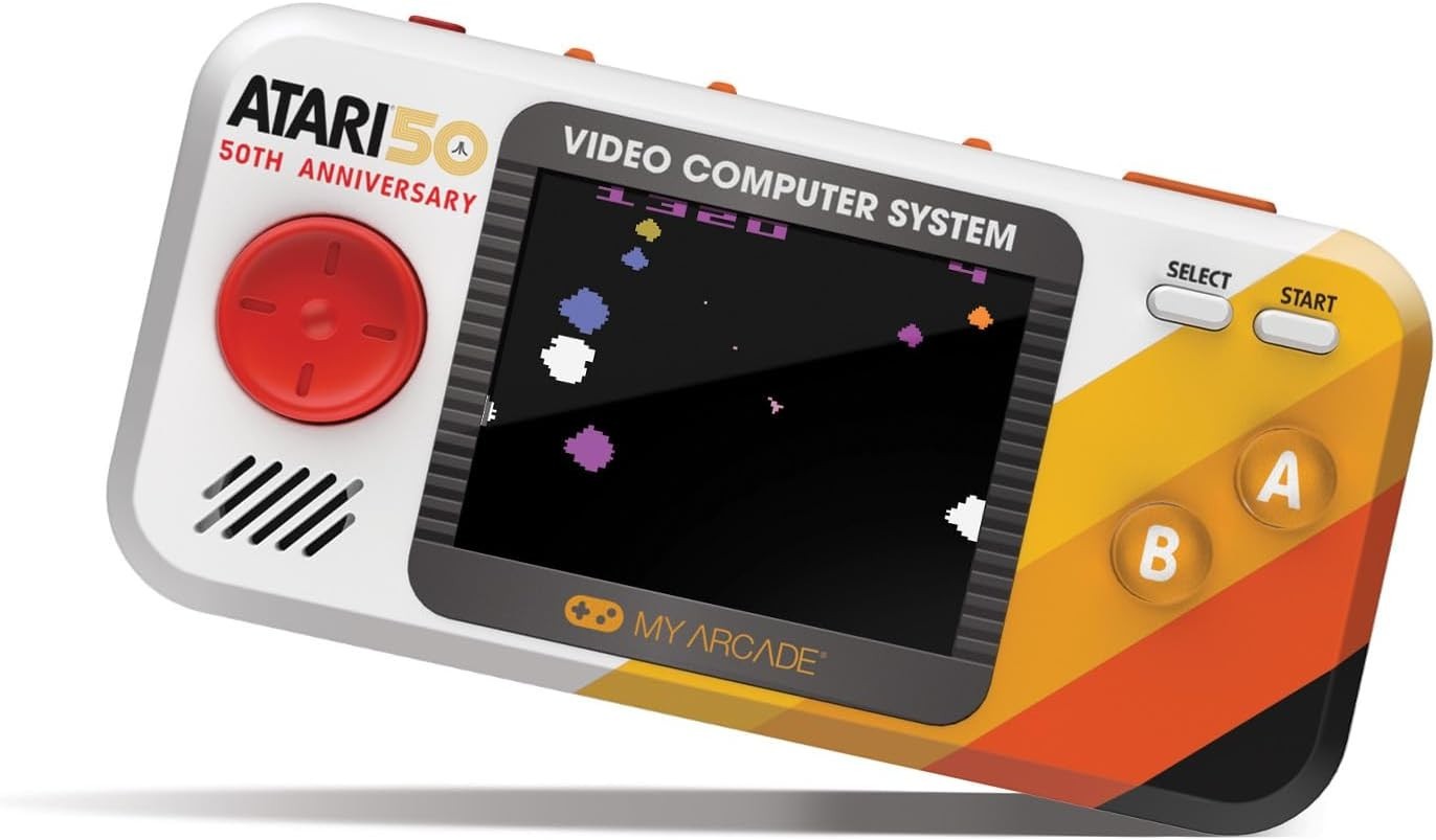 Atari Pocket Player Pro: Iconic Retro Gaming w/ 2.75″ Color Display & 100 Titles