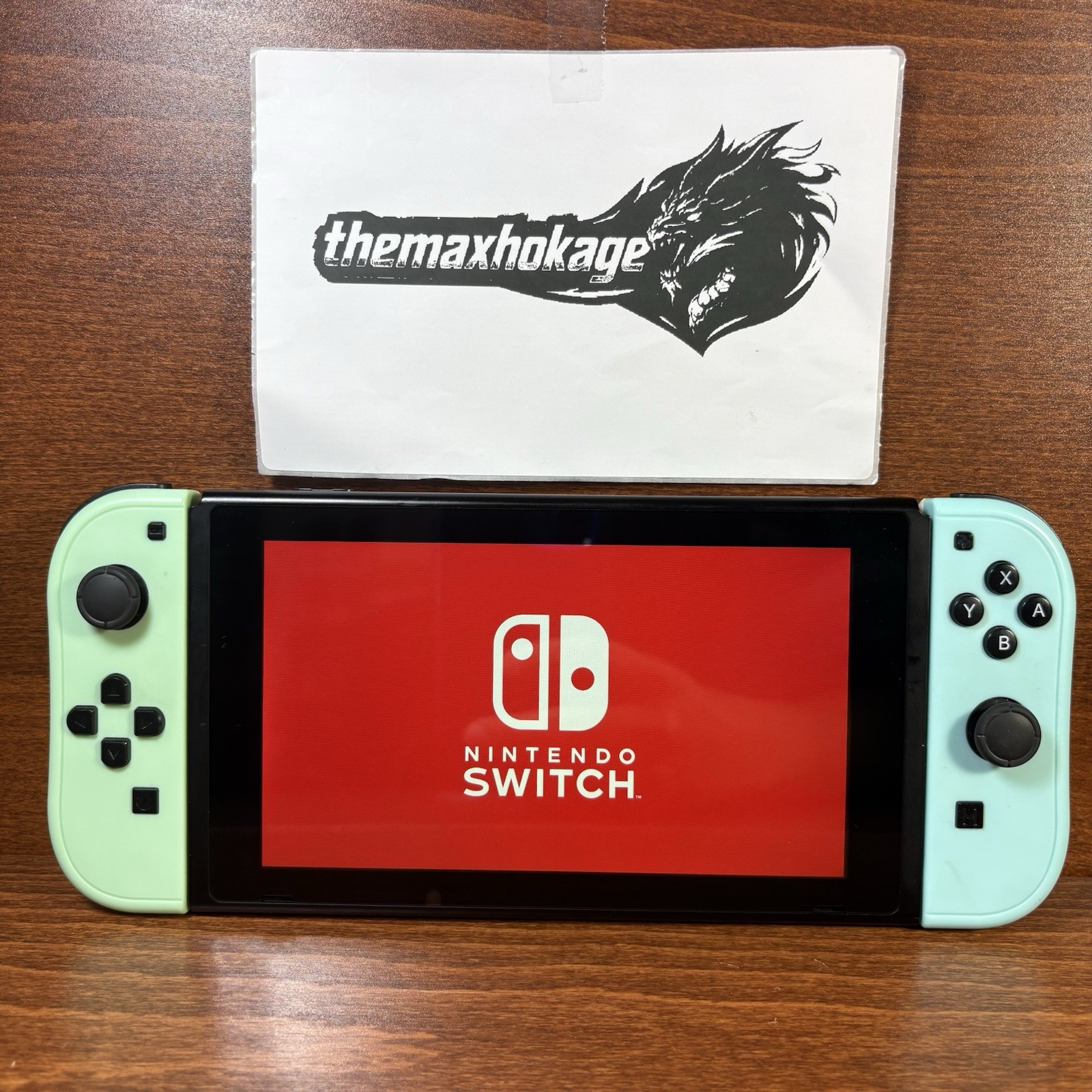 Nintendo Switch with Blue & Green Controllers | Works Perfectly | Case Included
