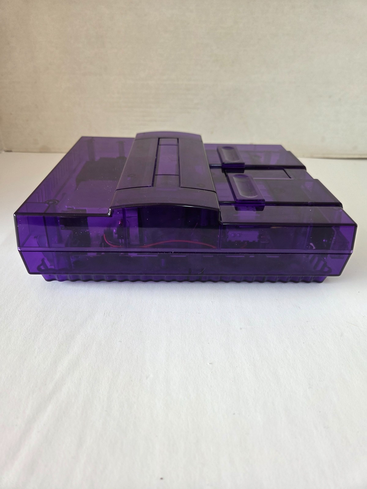 Custom Super Nintendo Console Transparent Purple with Power Supply