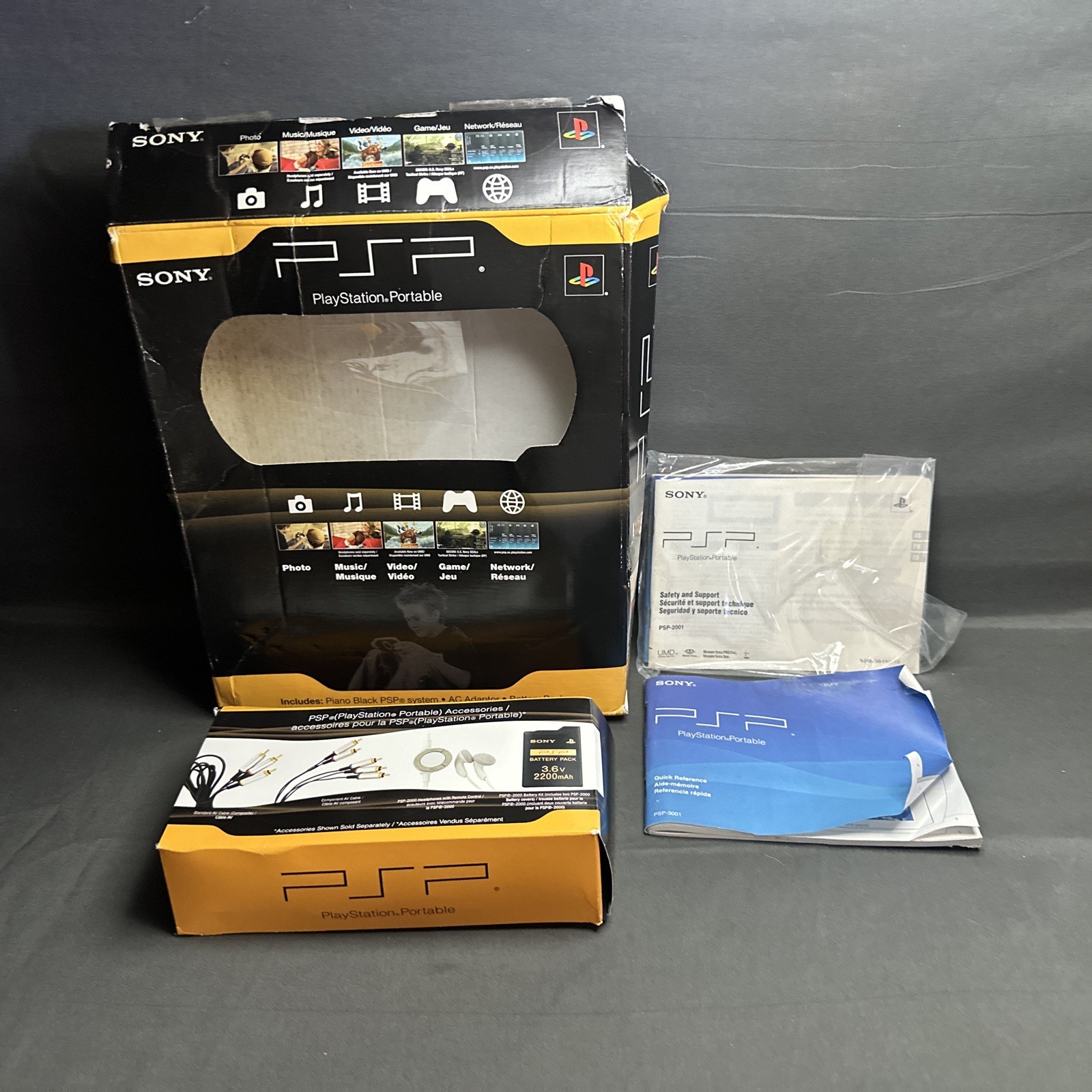 Sony PlayStation Portable PSP-2001 PB Handheld Console BOX ONLY NO PSP Console