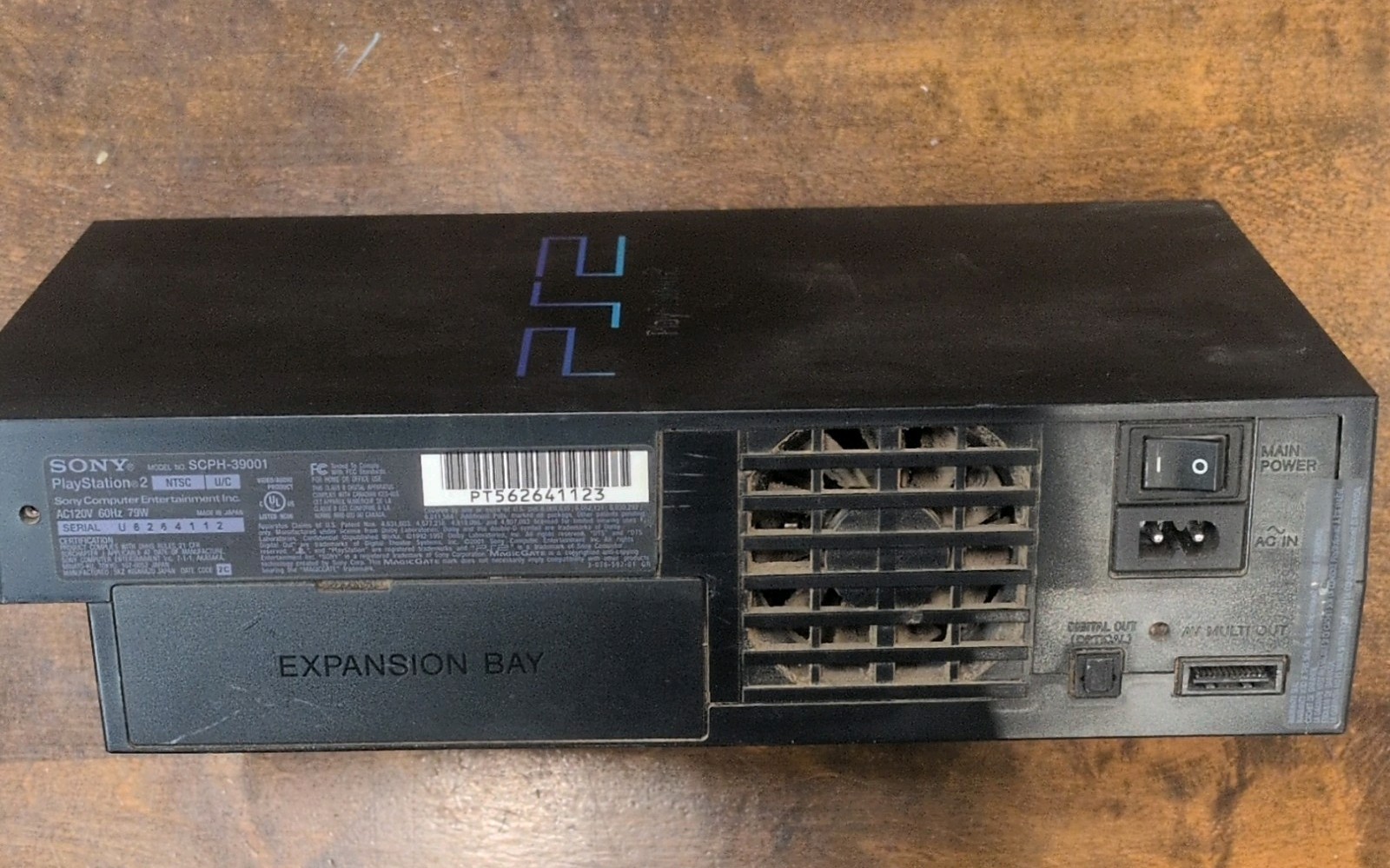Sony PlayStation 2 SCPH-39001 Black Console tested working, Power AV Cables