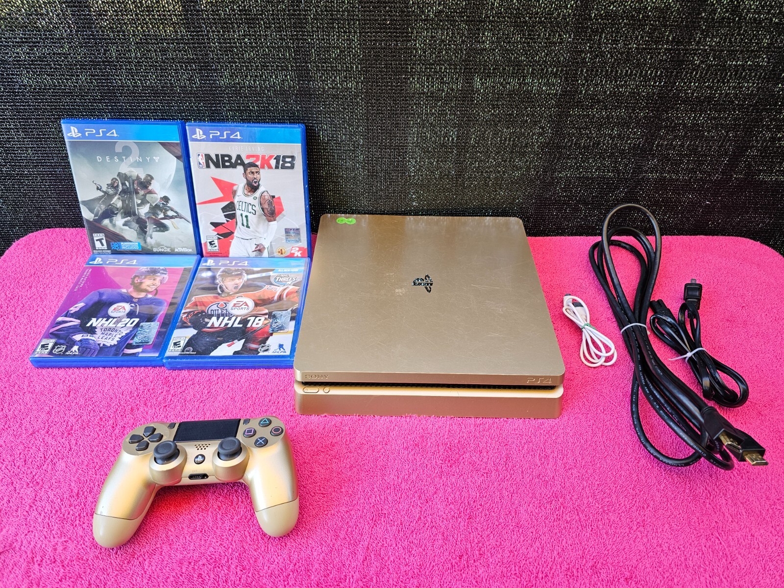 PlayStation 4 Slim 1TB Gold Limited Edition PS4 Console With Games & Controller