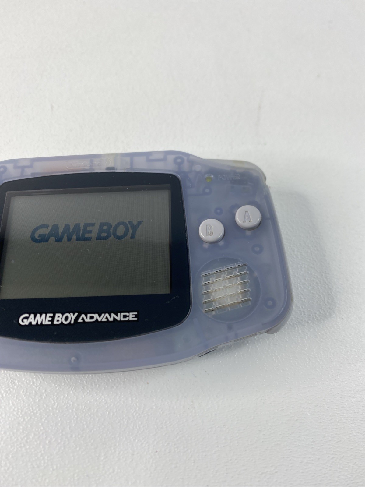 Nintendo Game Boy Advance Console System Clear Glacier TESTED AUTHENTIC