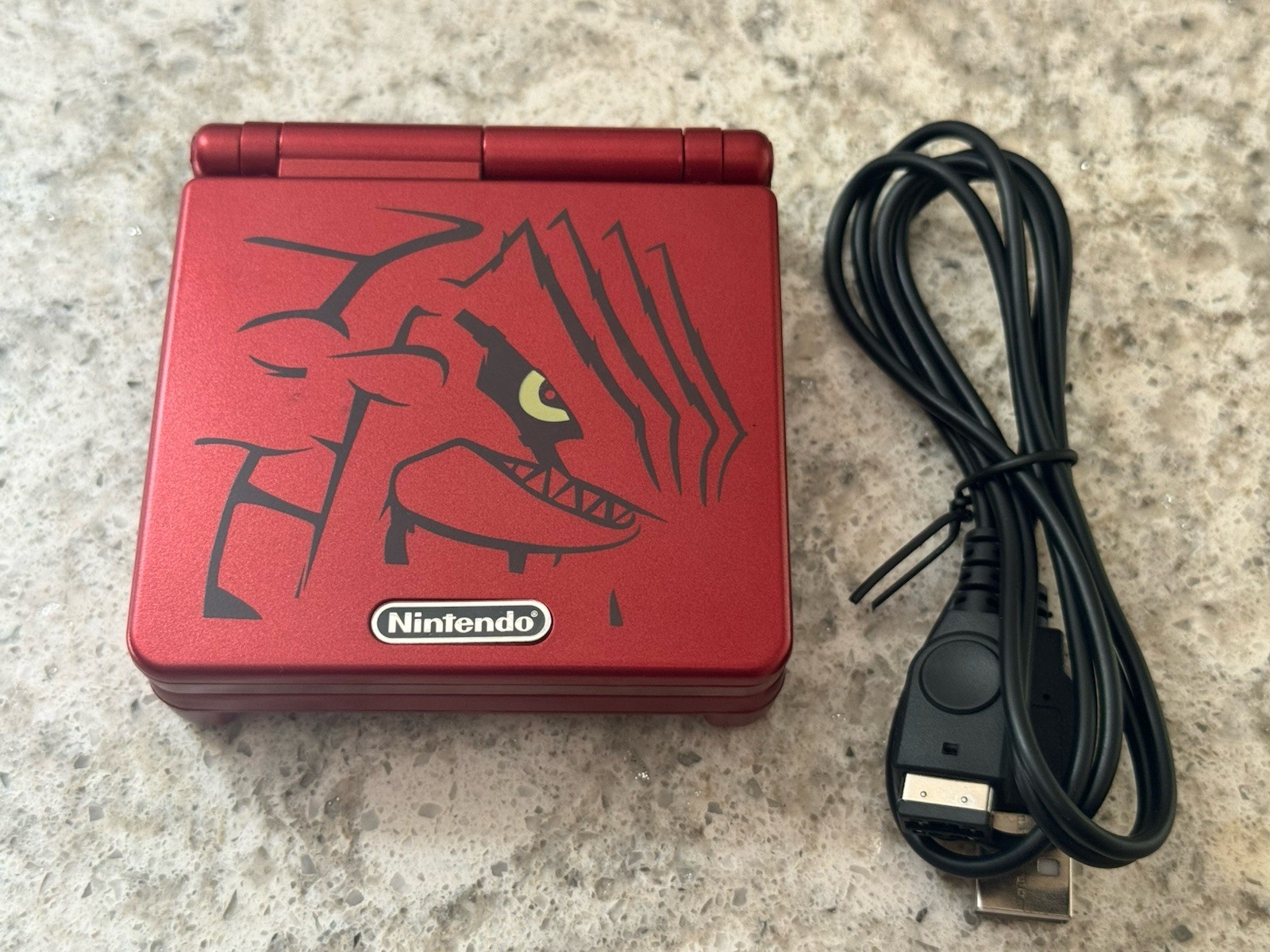 Nintendo Game Boy Advance SP – Red Groudon Reshell AGS-101 Screen