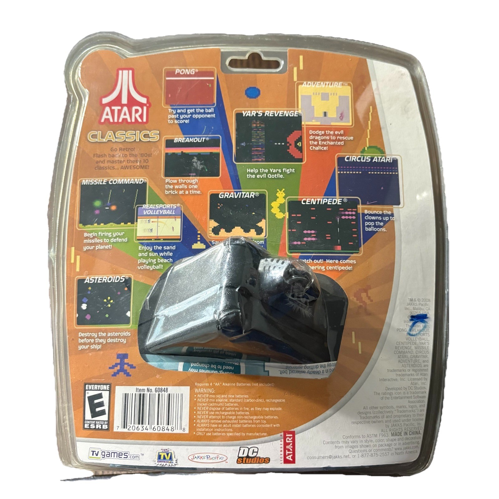 NEW! JAKKS Pacific Atari Launch Edition Black Plug&Play TV Game NIP