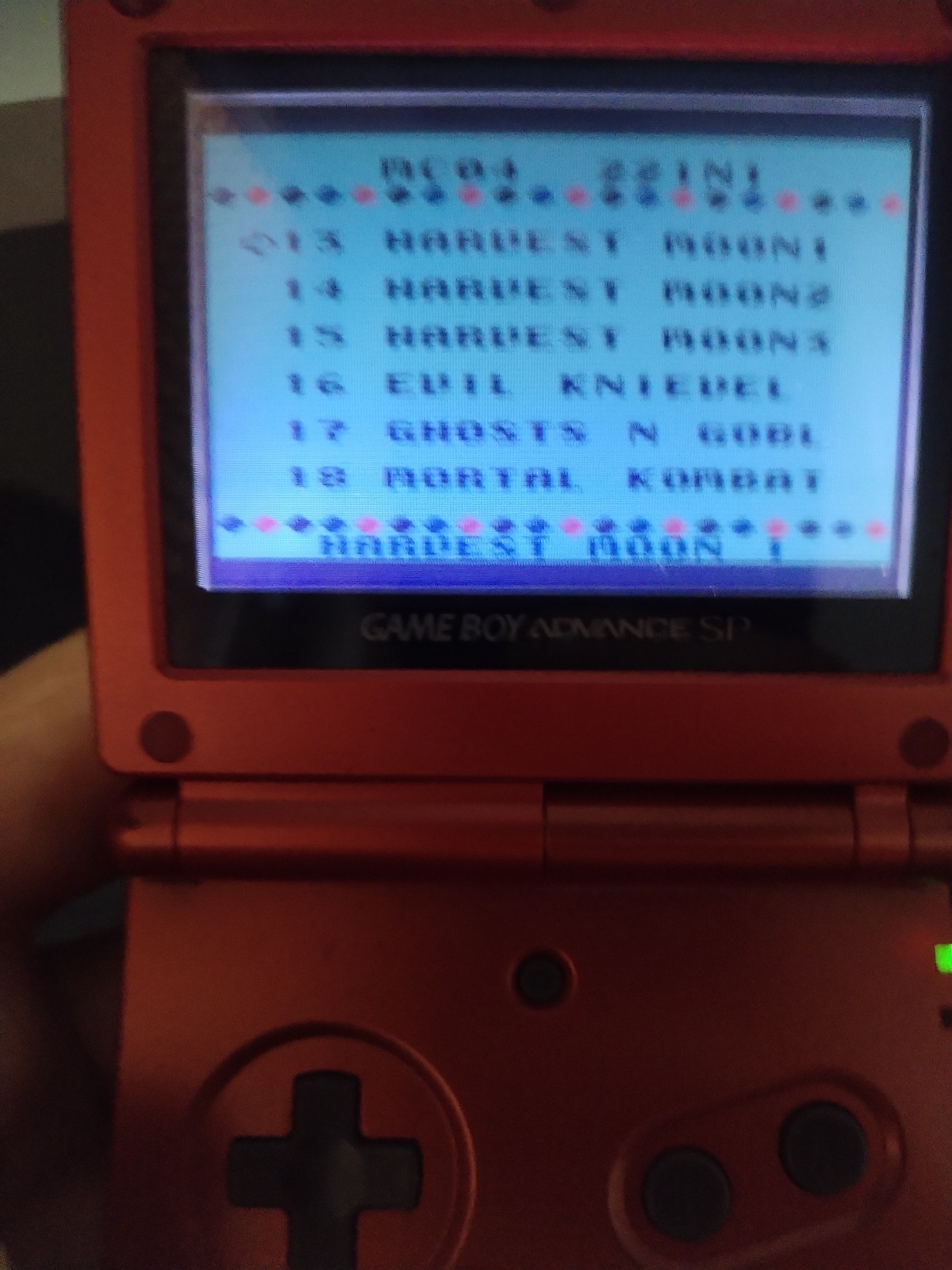 Game Boy Advance SP Red + 2 Multicart + Charger See Description GBA SP Red