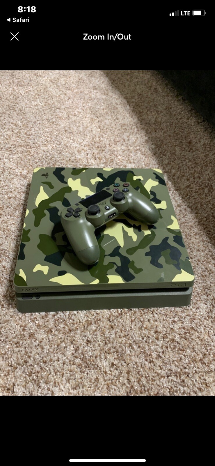 Sony PlayStation 4 Slim Call of Duty: WWII Limited Edition 1TB Green Camouflage