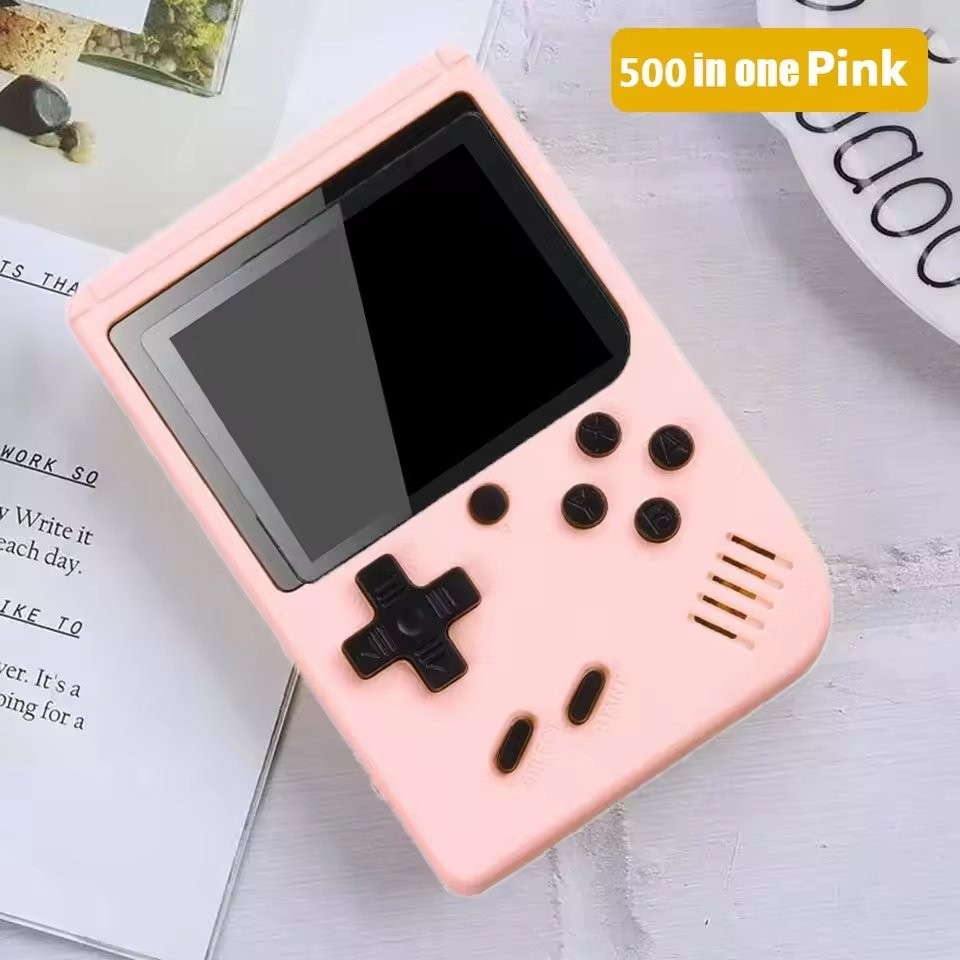 Handheld Retro Game Console 500+ Classic Games Gameboy Emulator TV Output Pink