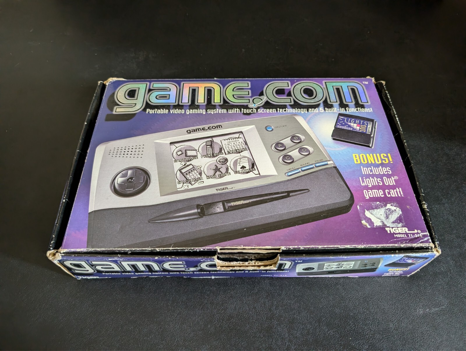 Tiger Game.com handheld system *missing stylus* boxed tested