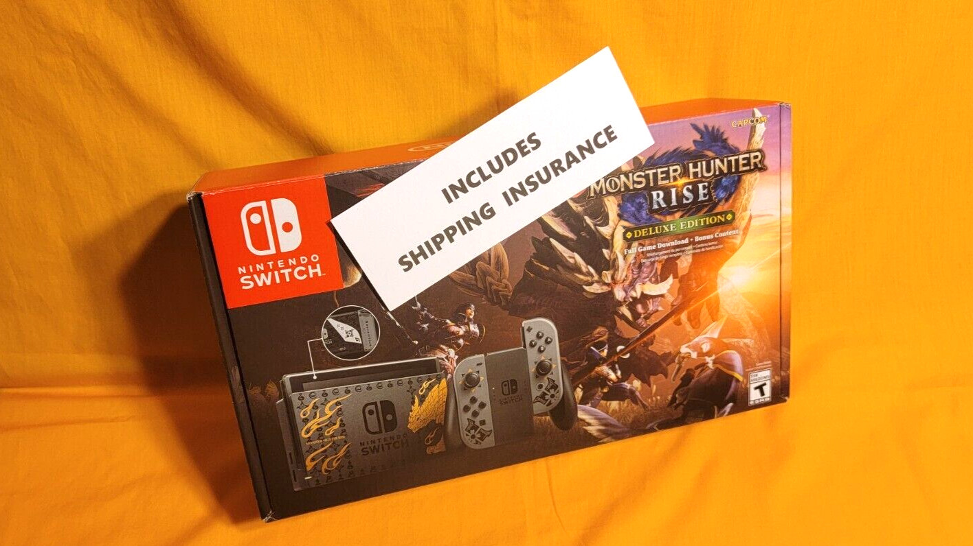 INSURED! Monster Hunter Rise Deluxe Edition Switch Console System Limited