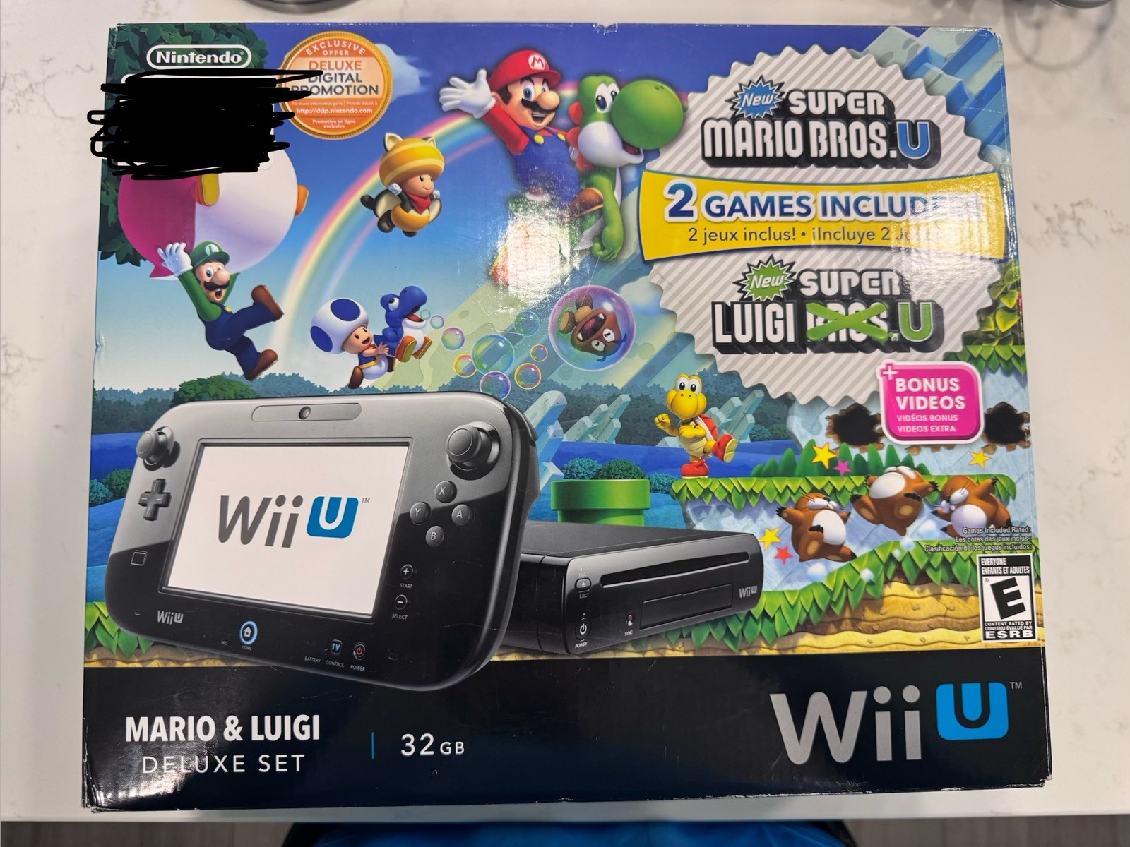 Nintendo Wii U 32GB Mario U & Luigi U Deluxe CIB w/ games, Bundle in description