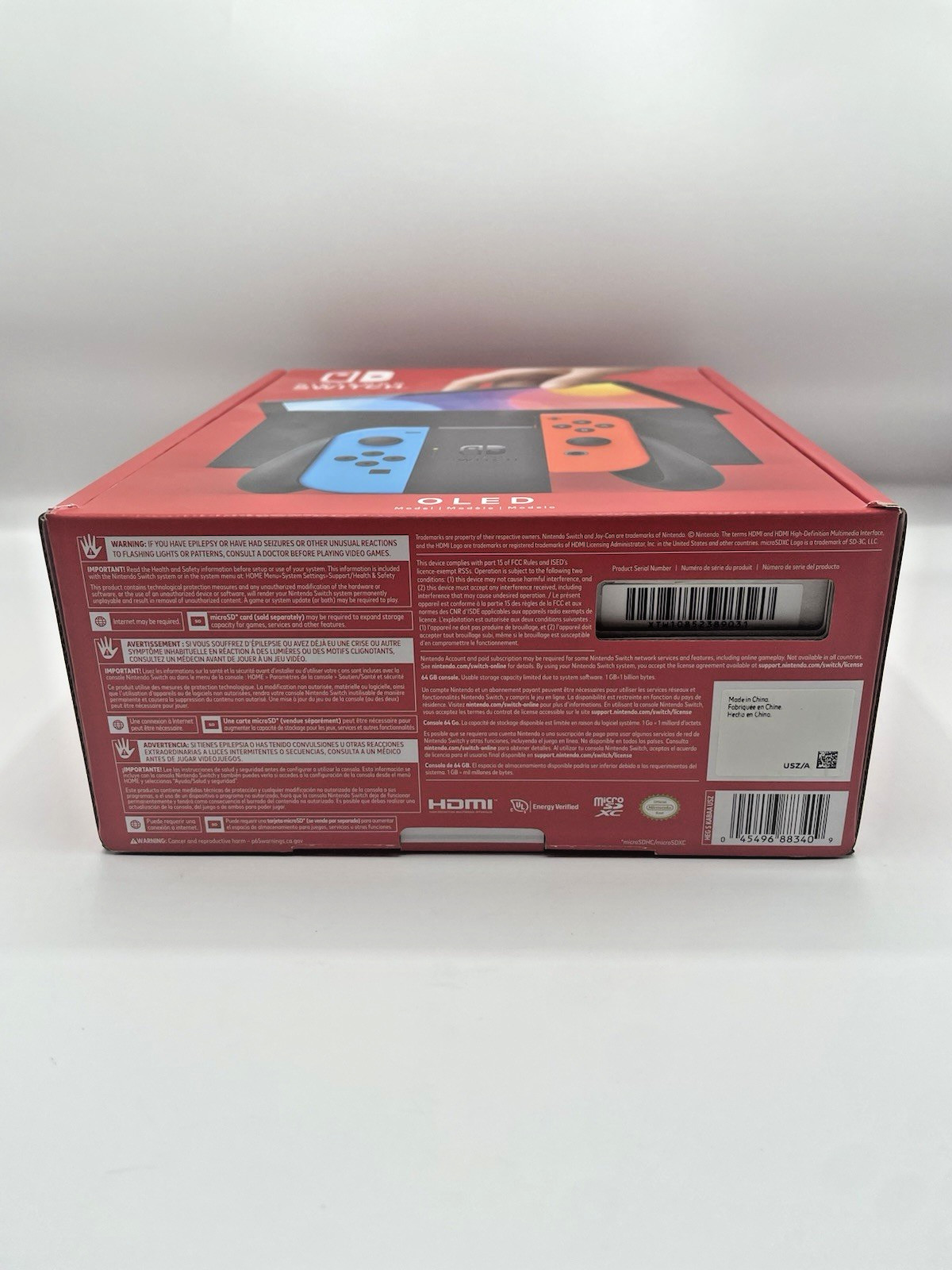 Nintendo Switch Console – OLED Model with Neon Red & Neon Blue Joy-Con Brand New