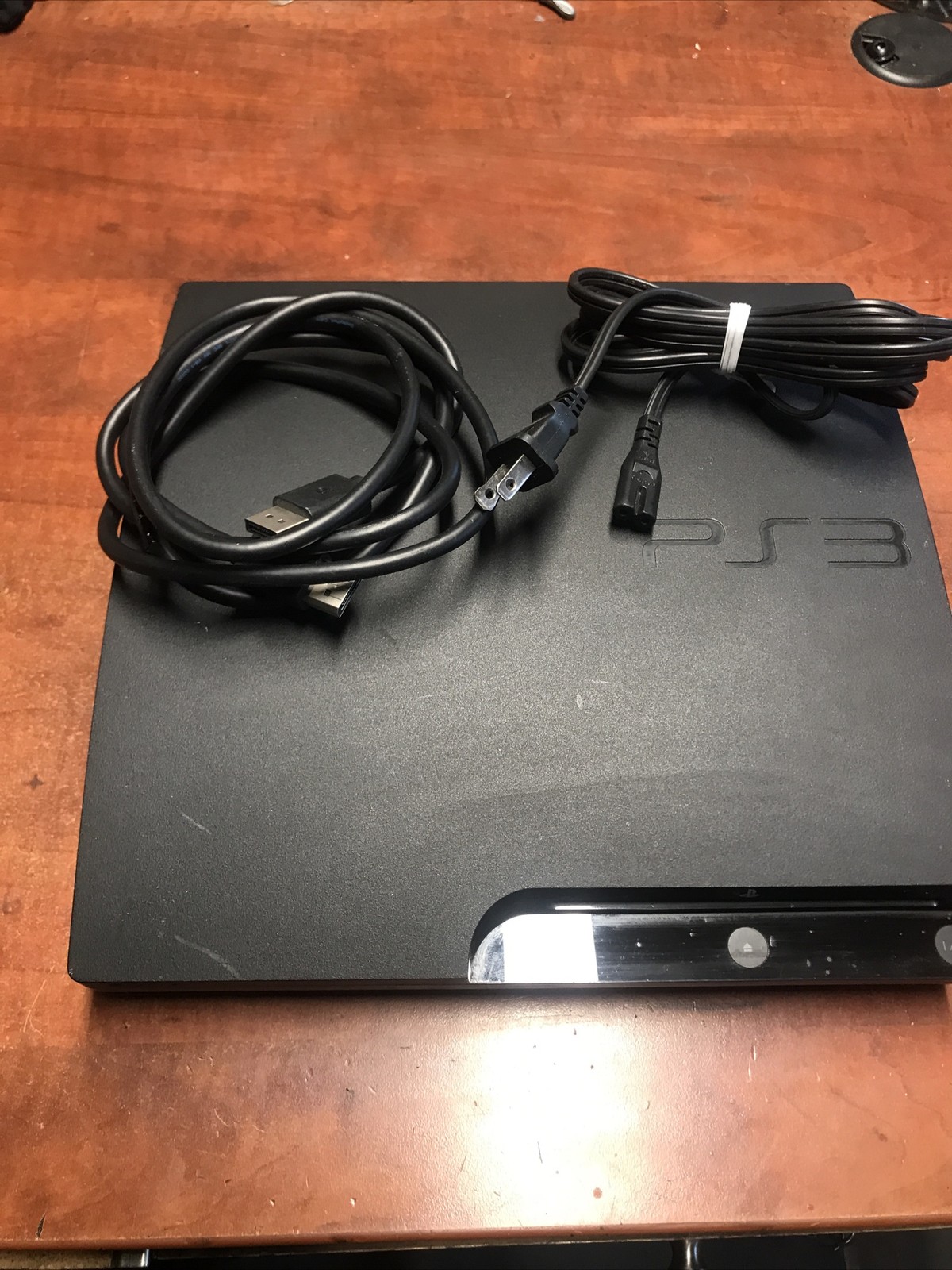 Used Sony PlayStation 3 Slim 320GB Black Console CECH-3001B Cable HDMI Tested