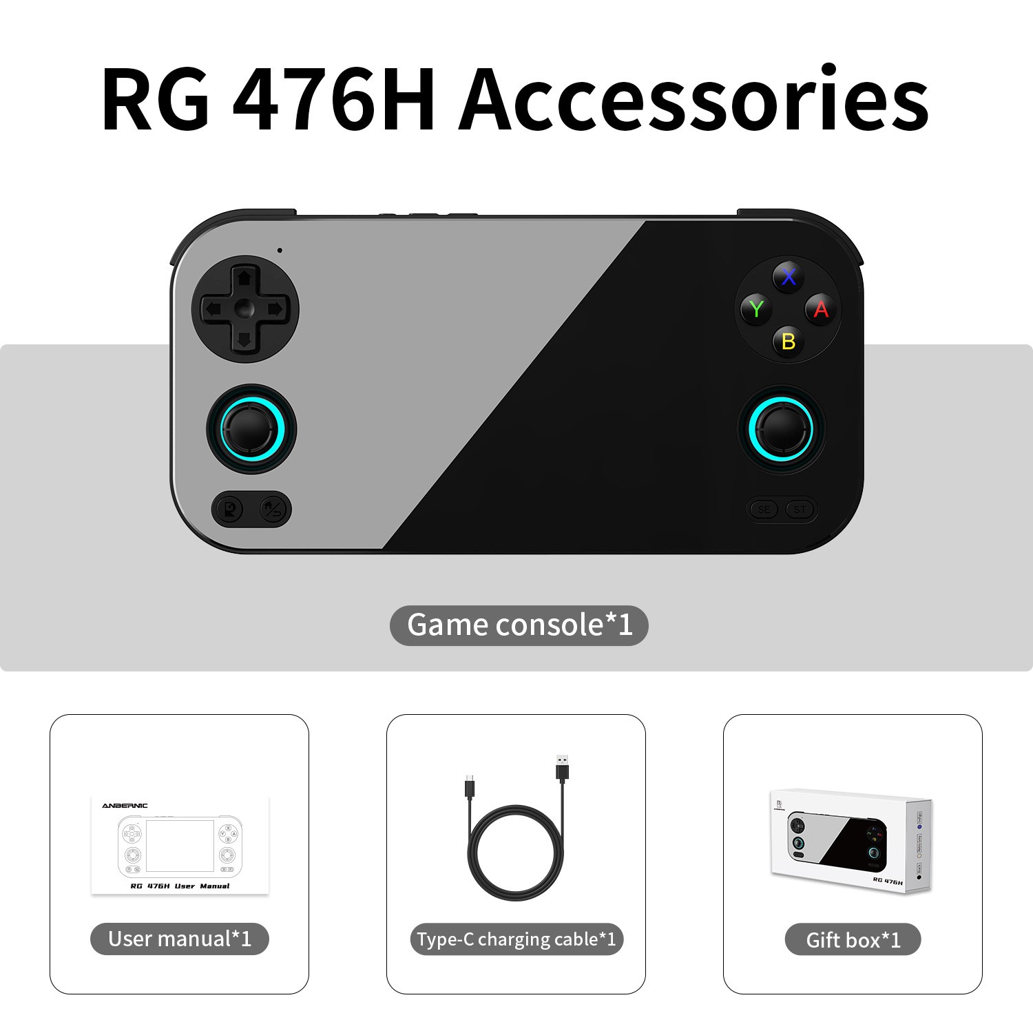 RG476H touch full screen PS1 PS2 Genshin Impact King Ambronic game console PSP