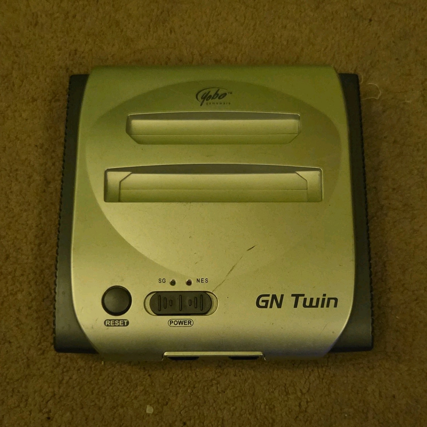 Yobo GN Twin Dual Cartridge Console NES Genesis Silver/Black
