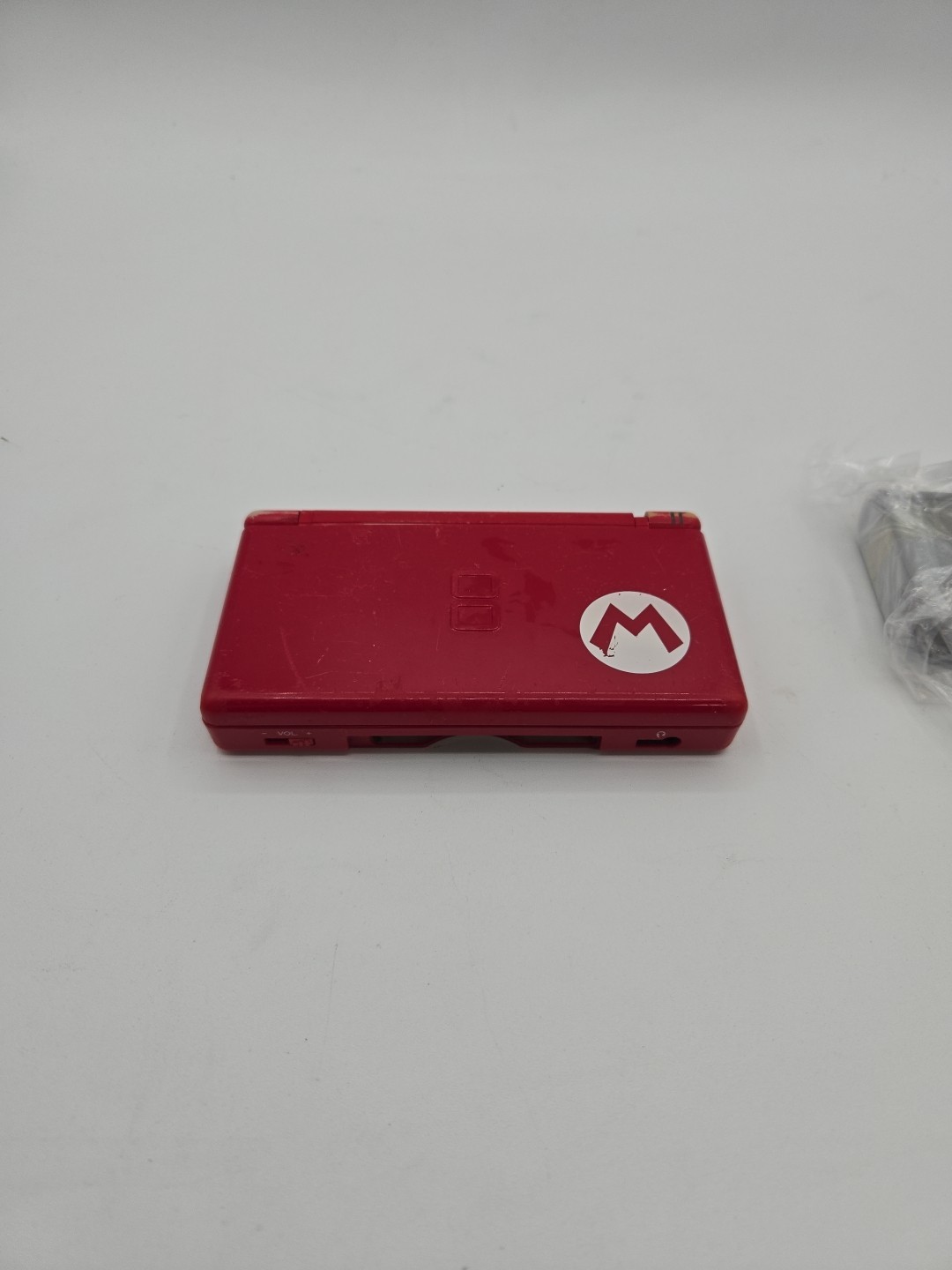 Nintendo DS Lite Red Super Mario Edition charger – Hinge Cracked Parts Only