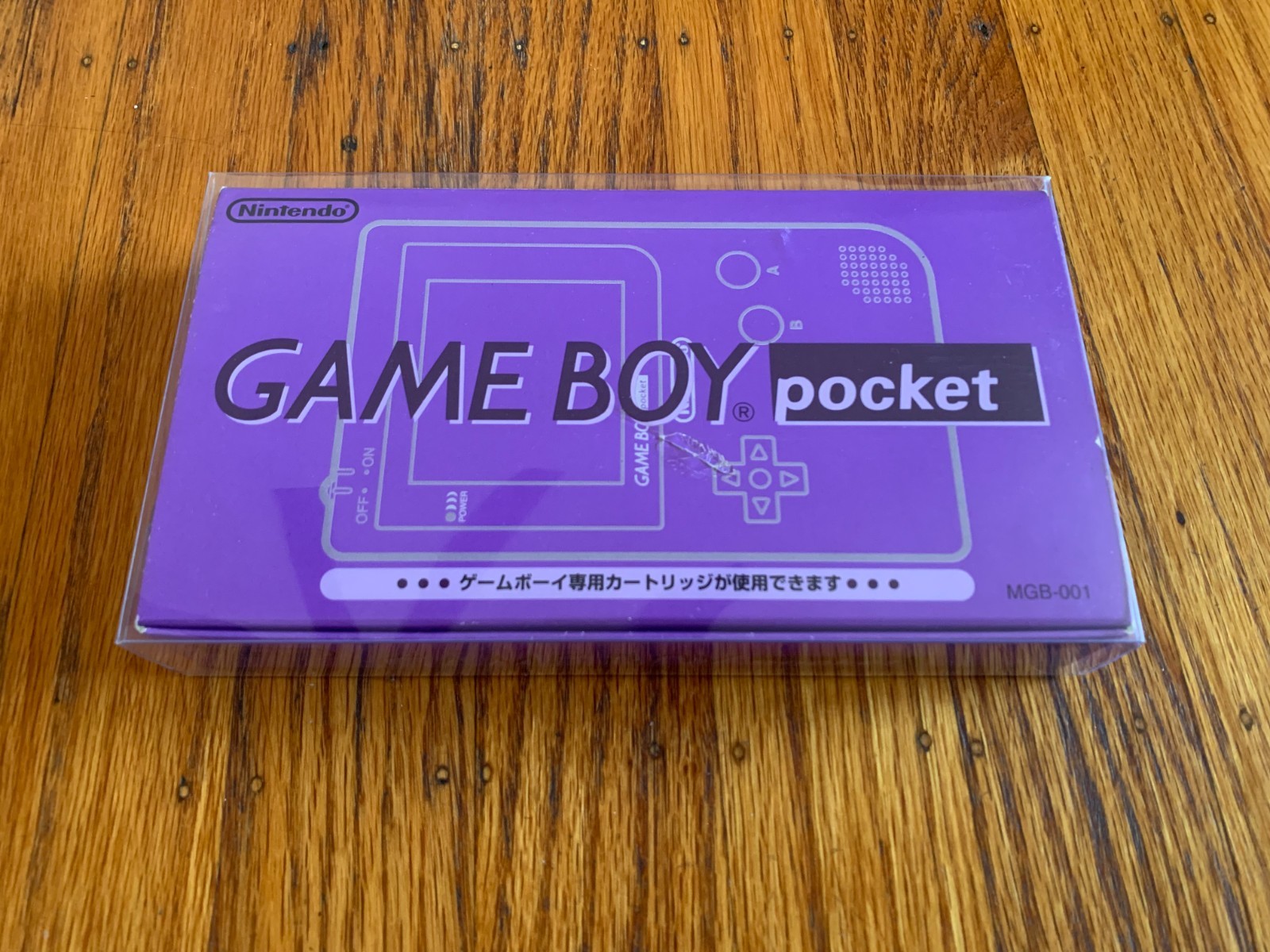 Nintendo Game Boy Pocket clear purple console system in box IPS backlit screen