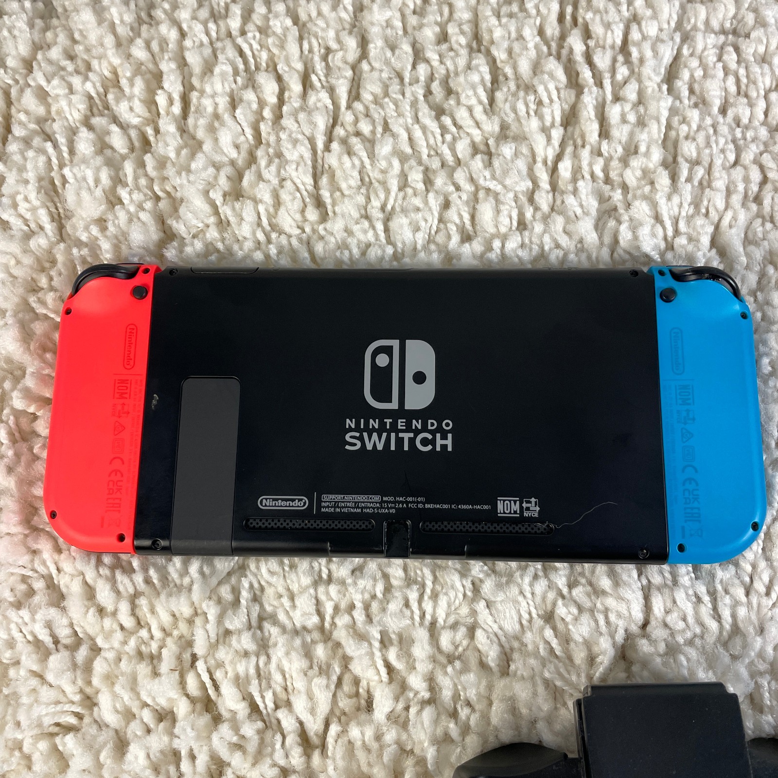 Nintendo Switch V2 HAC-001 (-01) Console System Bundle Red Blue Joycon Tested