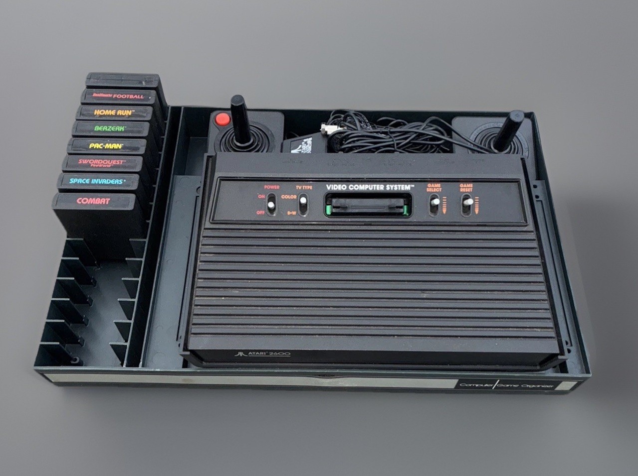 Atari 2600 Darth Vader Console W/storage Tray, Games, Power Supply & Controllers