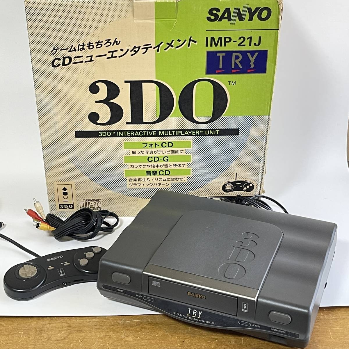 SANYO 3DO TRY Console System Boxed Tested IMP-21J JAPAN Game 34908649