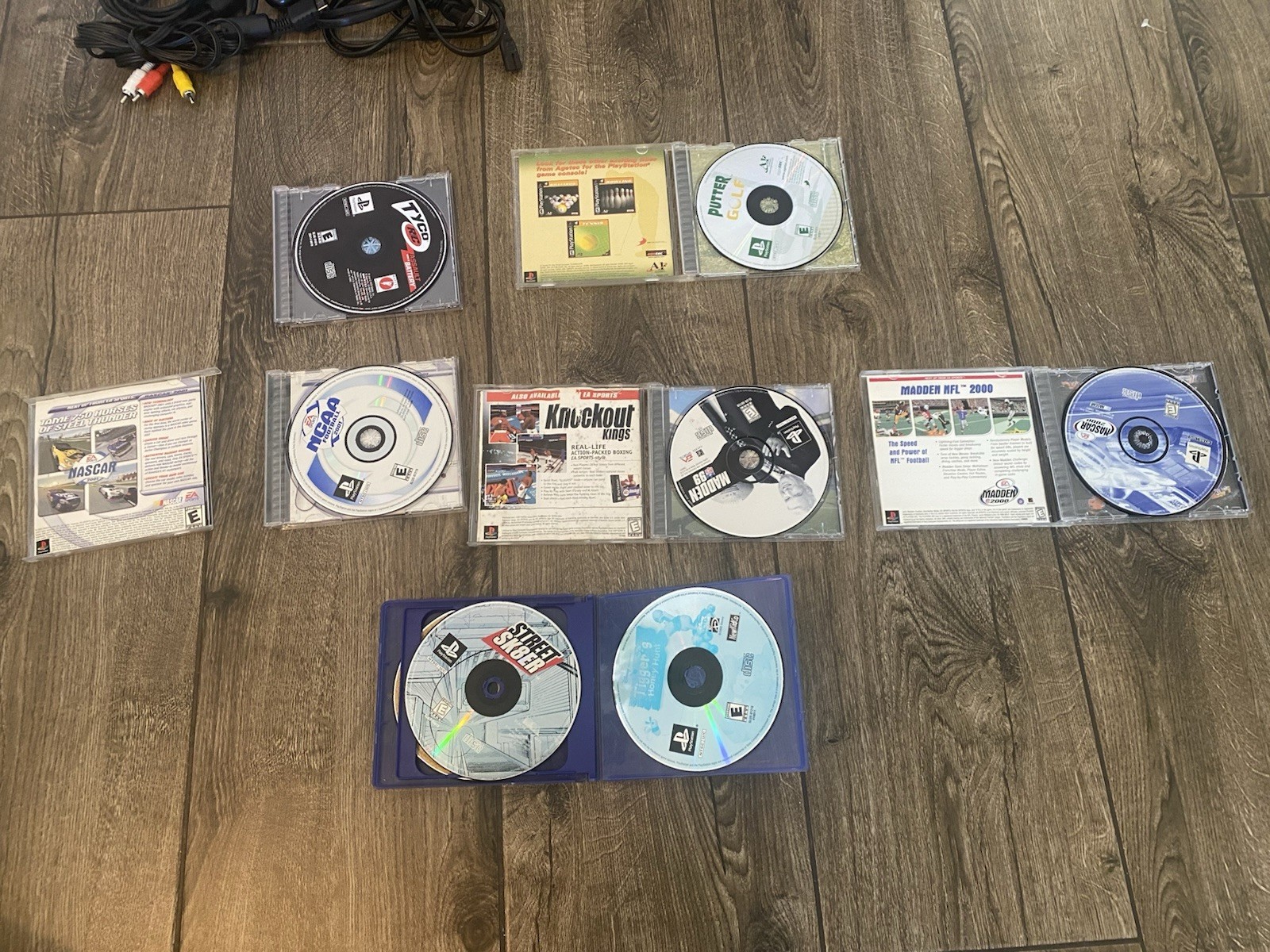 PS1 SCPH 5501 PlayStation 1 console with 1 controller 9 games TESTED READ!