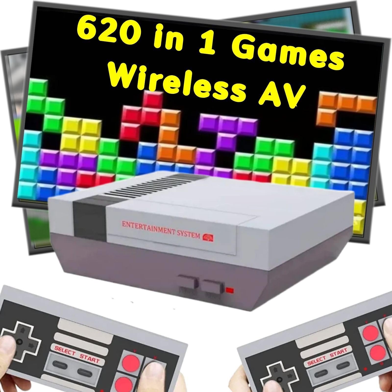 Retro Game Console, Classic Video Games Console Built-in with 620 Games Syste…