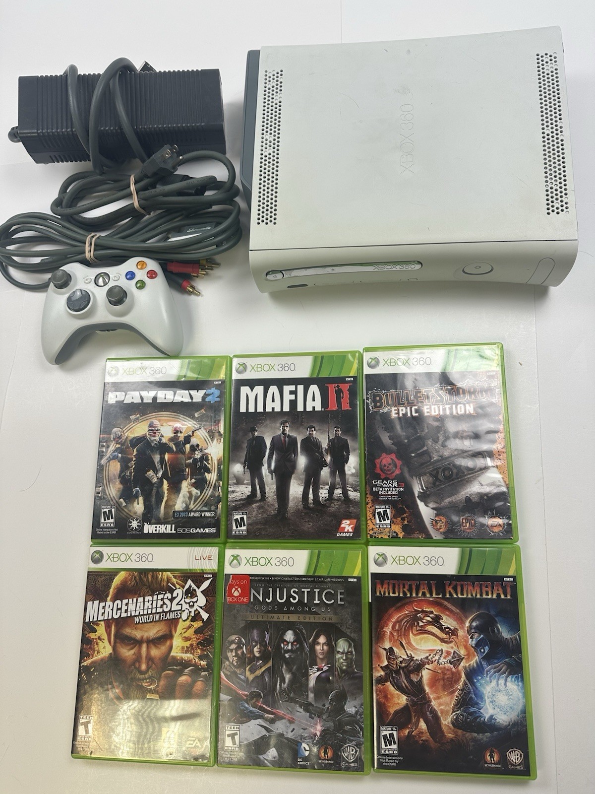 Xbox 360 PRO Console BUNDLE 60 GB HDD With Games Tested Works!