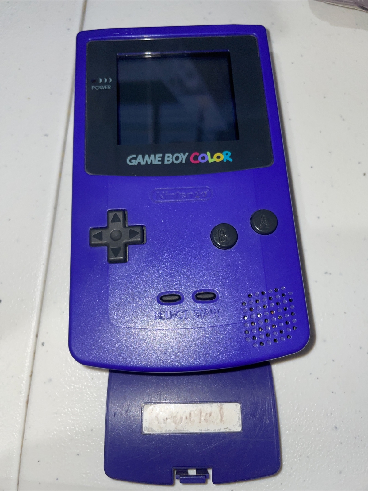 Nintendo Game Boy Color Grape Handheld System Tested & Working Great Shape