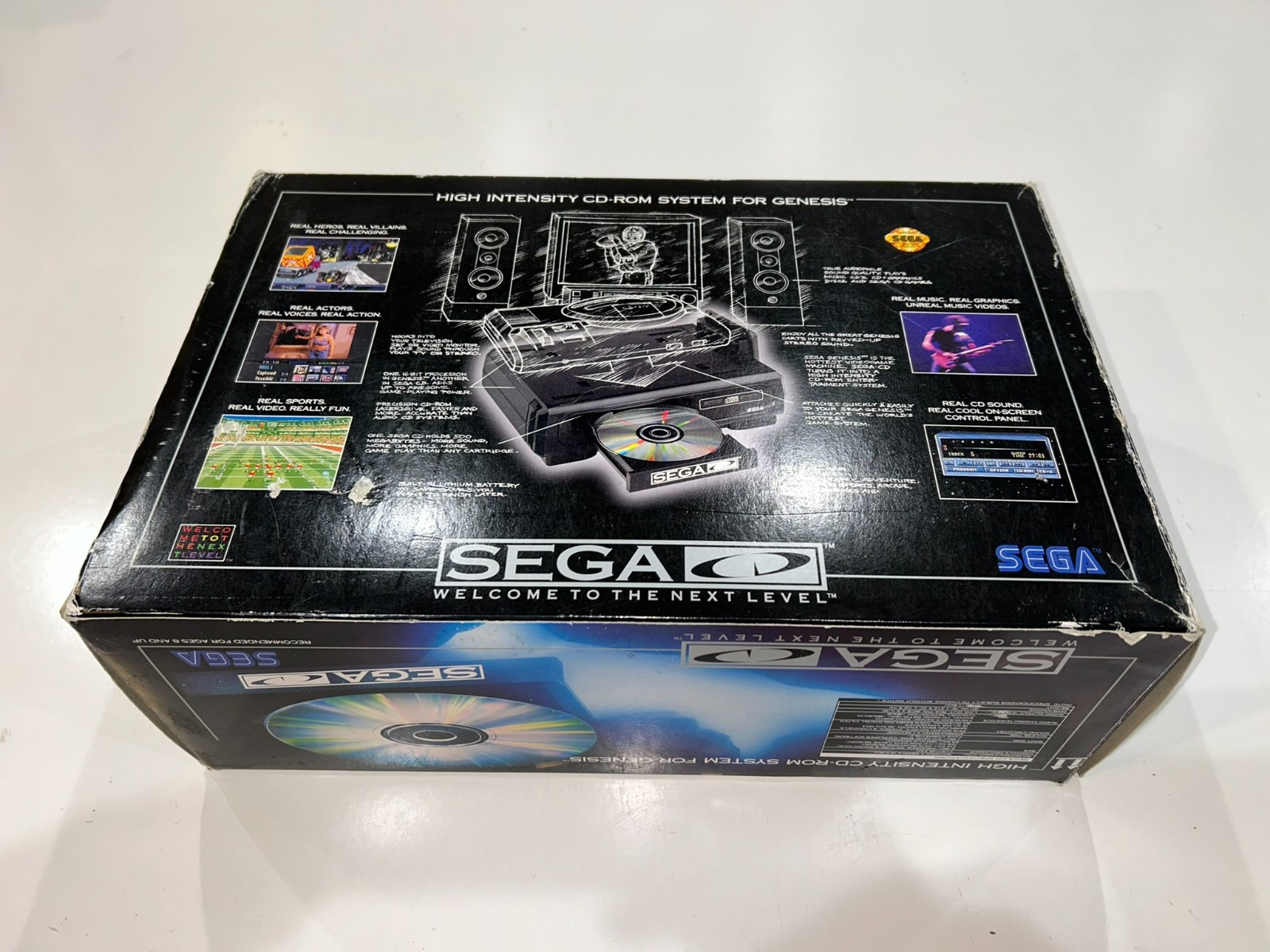 Sega CD Model 1 CIB Genesis System Console Add On Complete in Box Tested Clean!