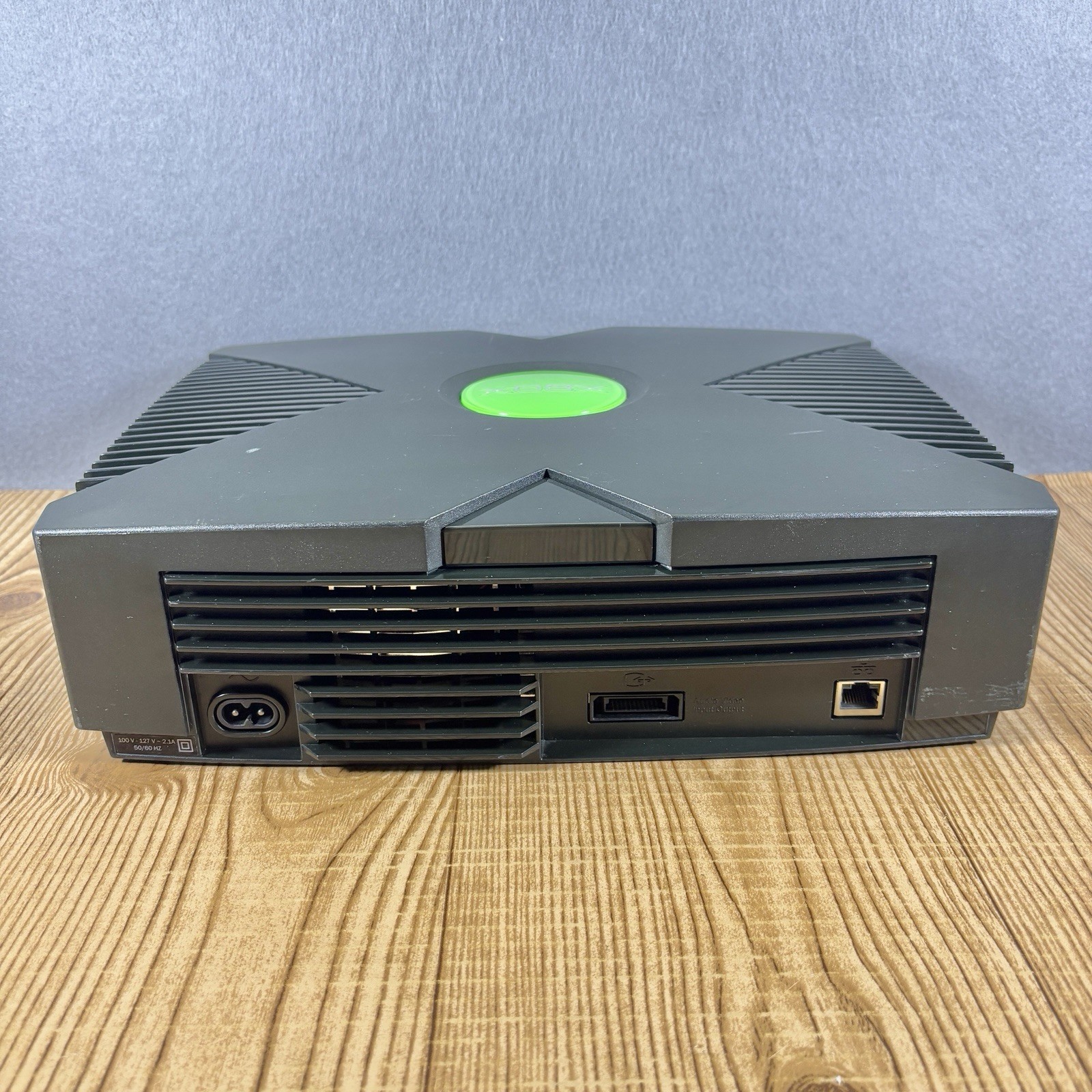 Retro Microsoft OG Xbox CONSOLE 1.0 DUKE Controller AV Cords MFG 2002-3-20 READ