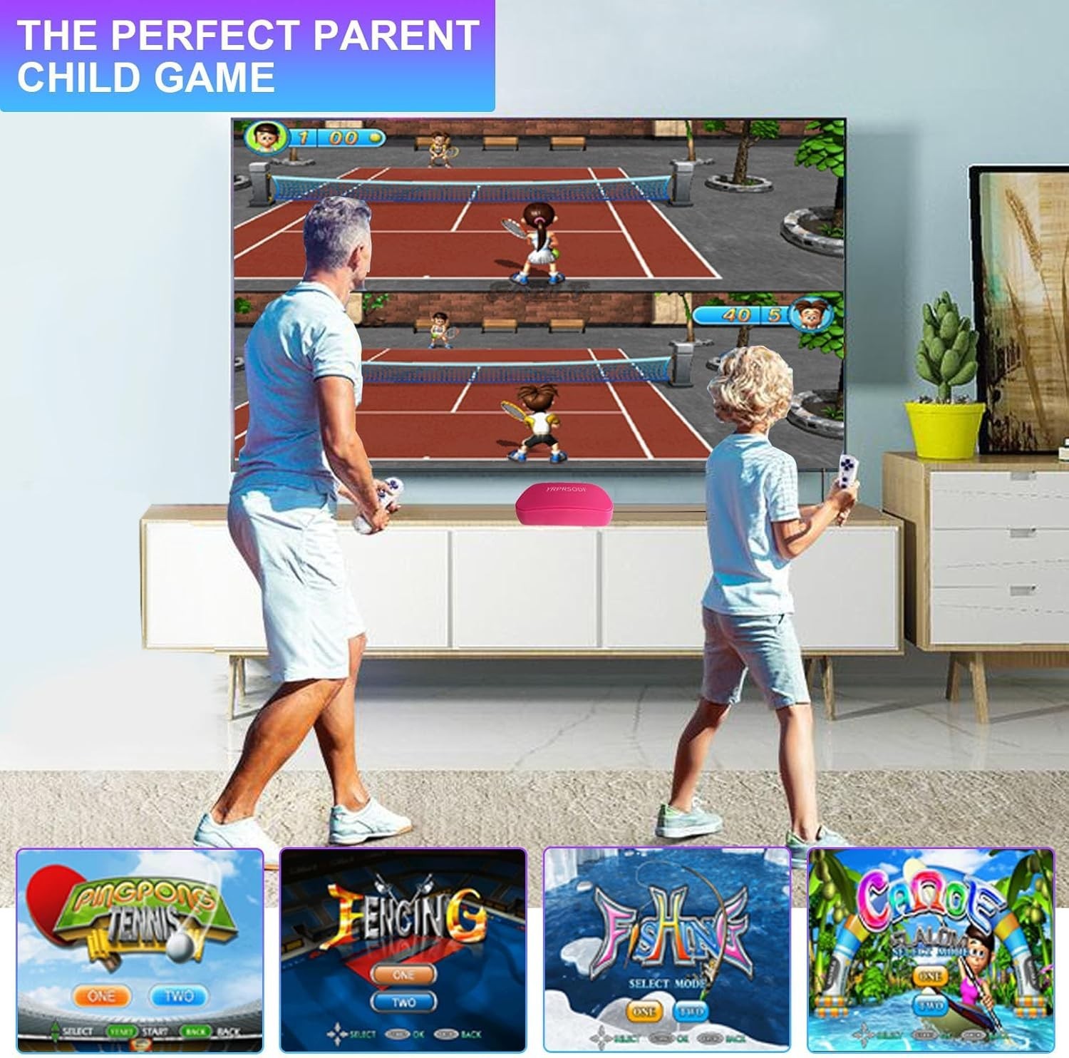 Fun & Interactive Game Console: 100+ Games, HD Output & Somatosensory Control