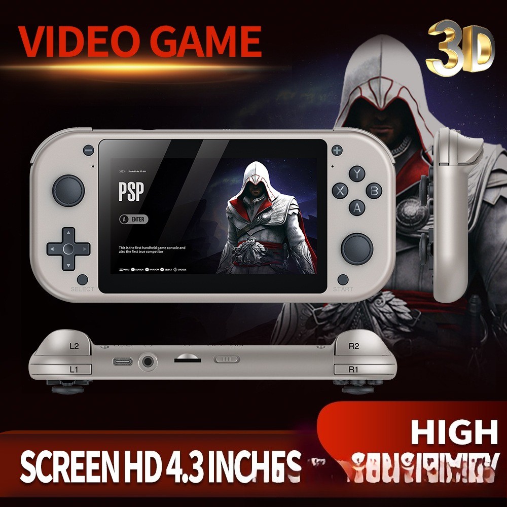 M17 game console horizontal version 4.3-inch screen 128GB with 30000 games