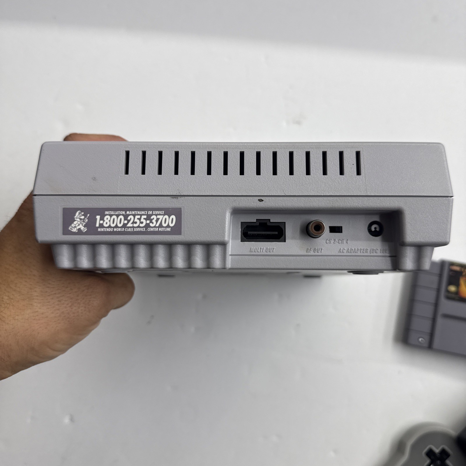 SNES – Super Nintendo Home Console – Gray W/ Cables Game Controller Tested #2906